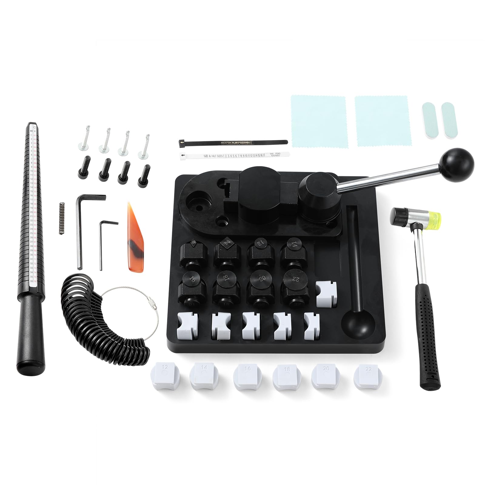 DWIKE Ring Bender Tool with Nylon Dies - Professional Jewelry Making Kit for Metal Wire Rings, DIY Crafting & Jewelry Repair (Perfect for Jewelers, Hobbyists & Handmade Ring Design)