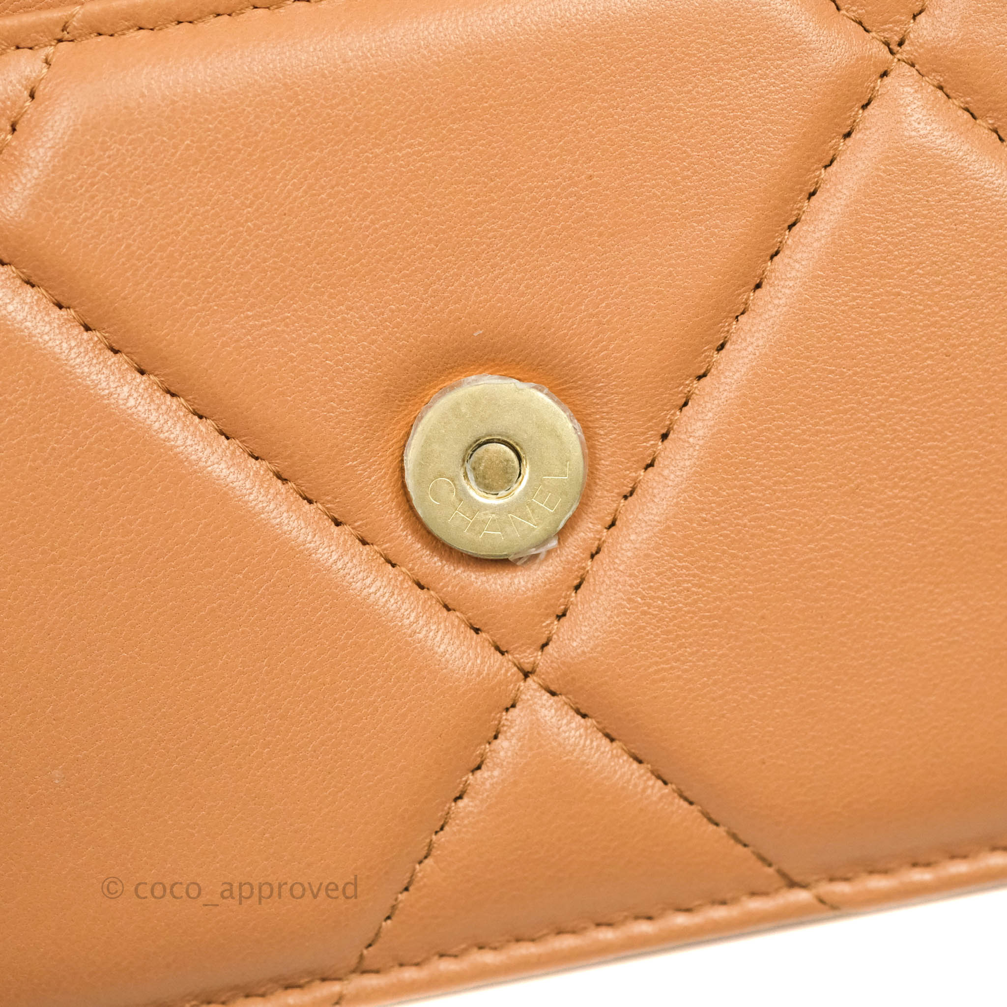 Chanel 19 Wallet on Chain WOC Dark Beige Caramel Lambskin Mixed Hardware 21K - Luxury Crossbody Bag for Women, Perfect for Evening Parties & Date Nights
