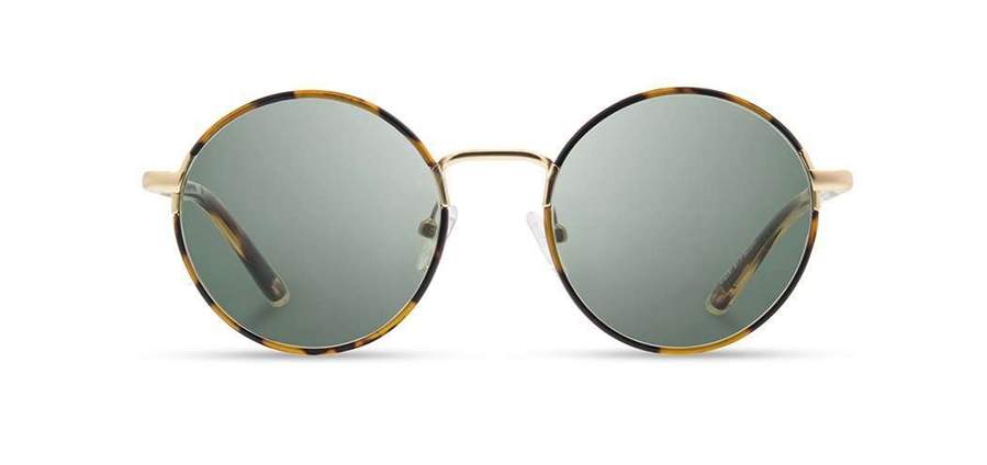 Shwood Hawthorne Acetate Sunglasses - Tortoise & Matte Gold Frame with G15 Lens - Stylish UV Protection for Outdoor Activities & Driving
