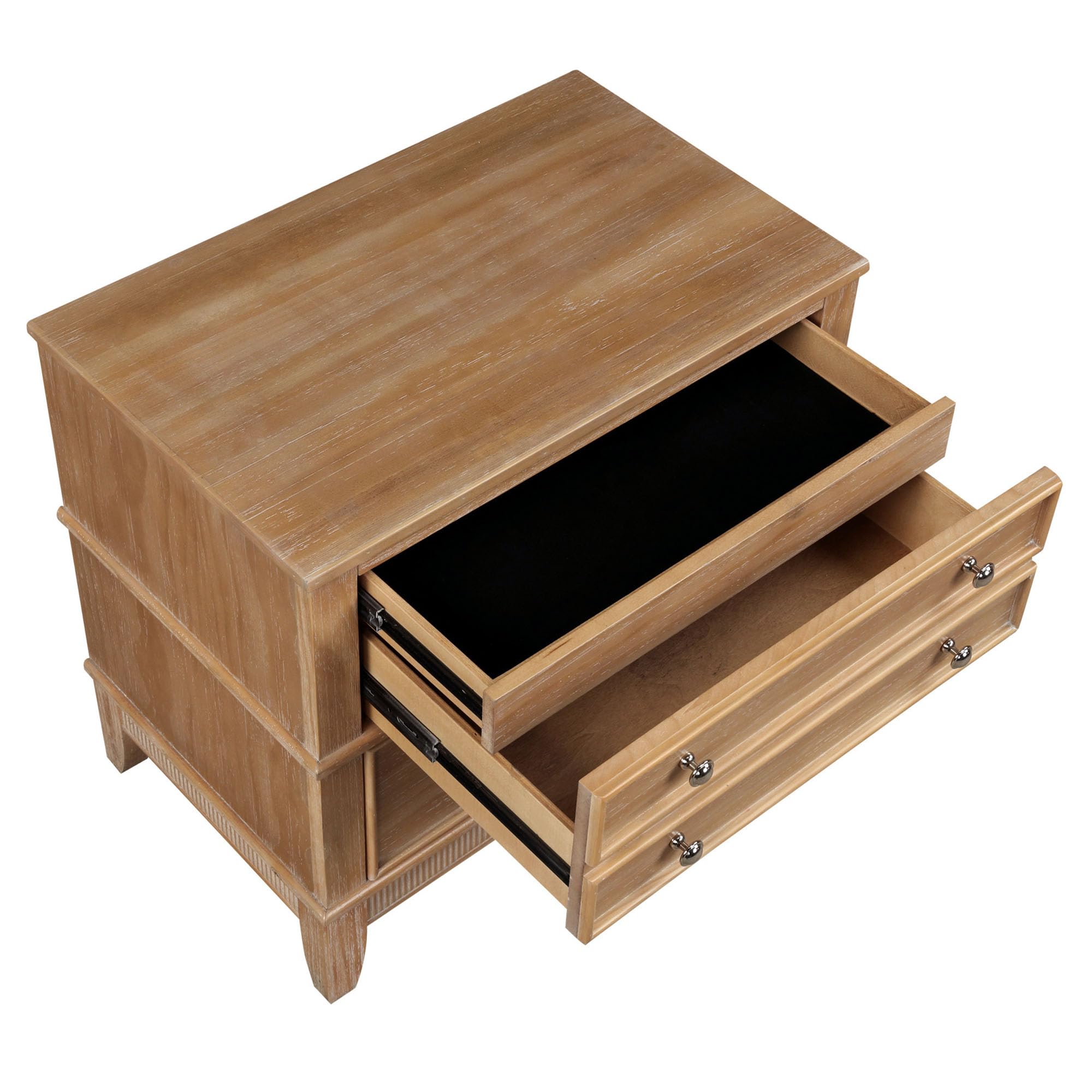 Modern Solid Wood Nightstand with 3 Drawers - Storage End Table for Bedroom & Living Room - Natural Wood Bedside Cabinet - Perfect for Small Spaces, Apartment Furniture & Home Organization