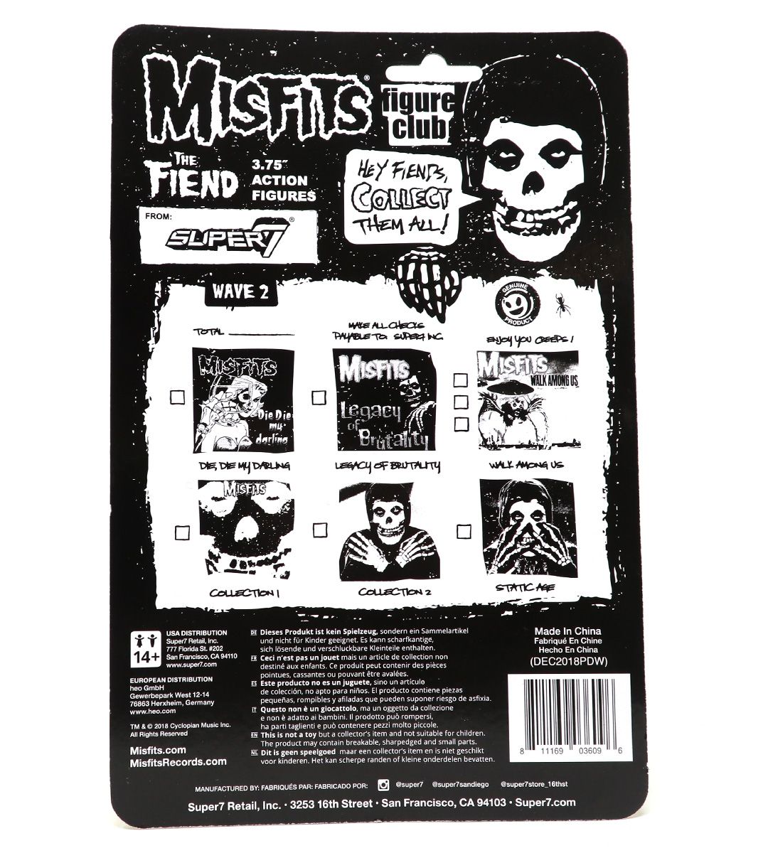 Legacy of Brutality Misfits Wave 2 ReAction Figure - Punk Rock Collectible for Display & Action Scenes