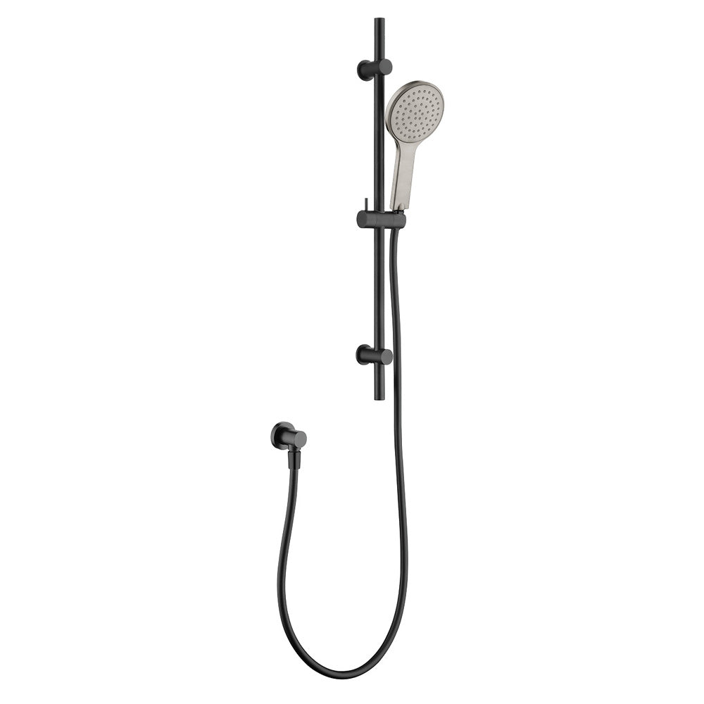 Fienza Kaya Rail Shower System in Matte Black - Modern Bathroom Fixture for Luxurious Shower Experience | Perfect for Home Renovation & Spa-Like Bathrooms