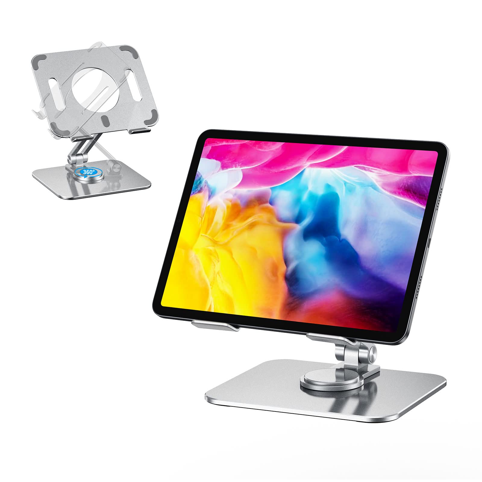 PUYPAI Adjustable 360° Rotating Tablet Stand Holder - Compatible with iPad Pro 11/12.9, iPad Mini, iPad Air & 4.7