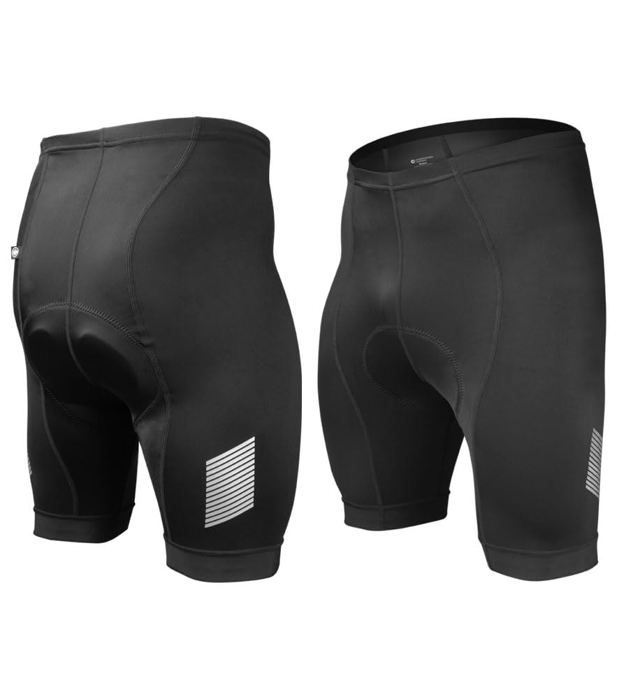 Men's Elite Padded Cycling Shorts - Breathable & Comfortable for Long Distance Biking | High Performance Bike Shorts for Road & Mountain Cycling | Made in USA | Perfect for Training, Racing & Outdoor Adventures