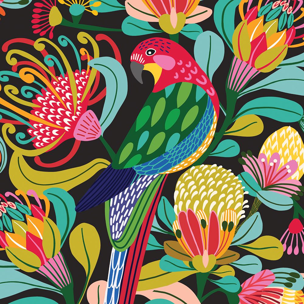 Kirsten Katz Greeting Card - Rosella Australiana Floral Design | Perfect for Birthdays, Anniversaries & Special Occasions