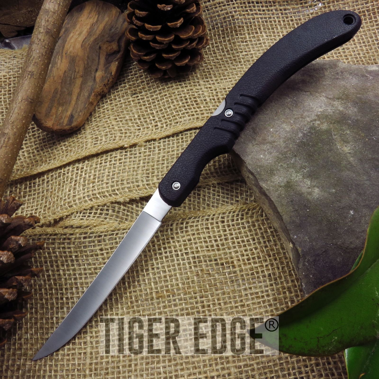 Premium Folding Knife for Fishing, Hunting & Camping - Compact Fillet Blade with Secure Lock - Black | Ideal for Outdoor Adventures, Survival & Everyday Carry (EDC)