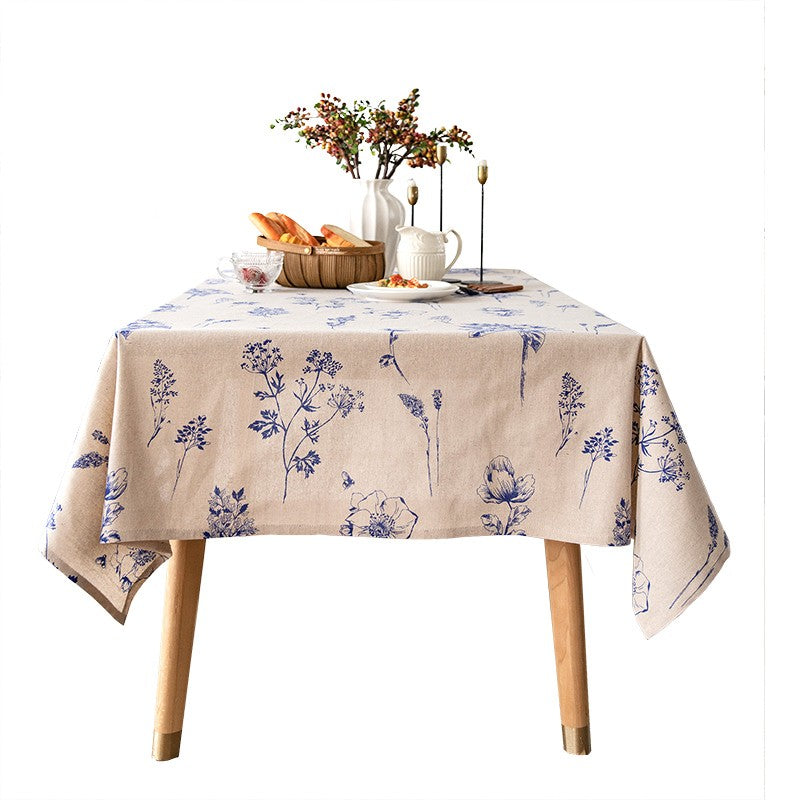 Premium Cotton Rectangular Tablecloth for Dining Room - Farmhouse & Wedding Decor, Washable Kitchen Table Cover for Oval & Square Tables - Perfect for Parties, Holidays & Everyday Use