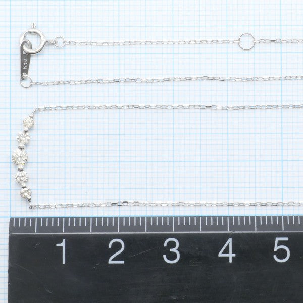 10K White Gold Diamond Necklace for Women - Elegant & Dainty Jewelry Gift for Anniversary, Wedding, Valentine's Day