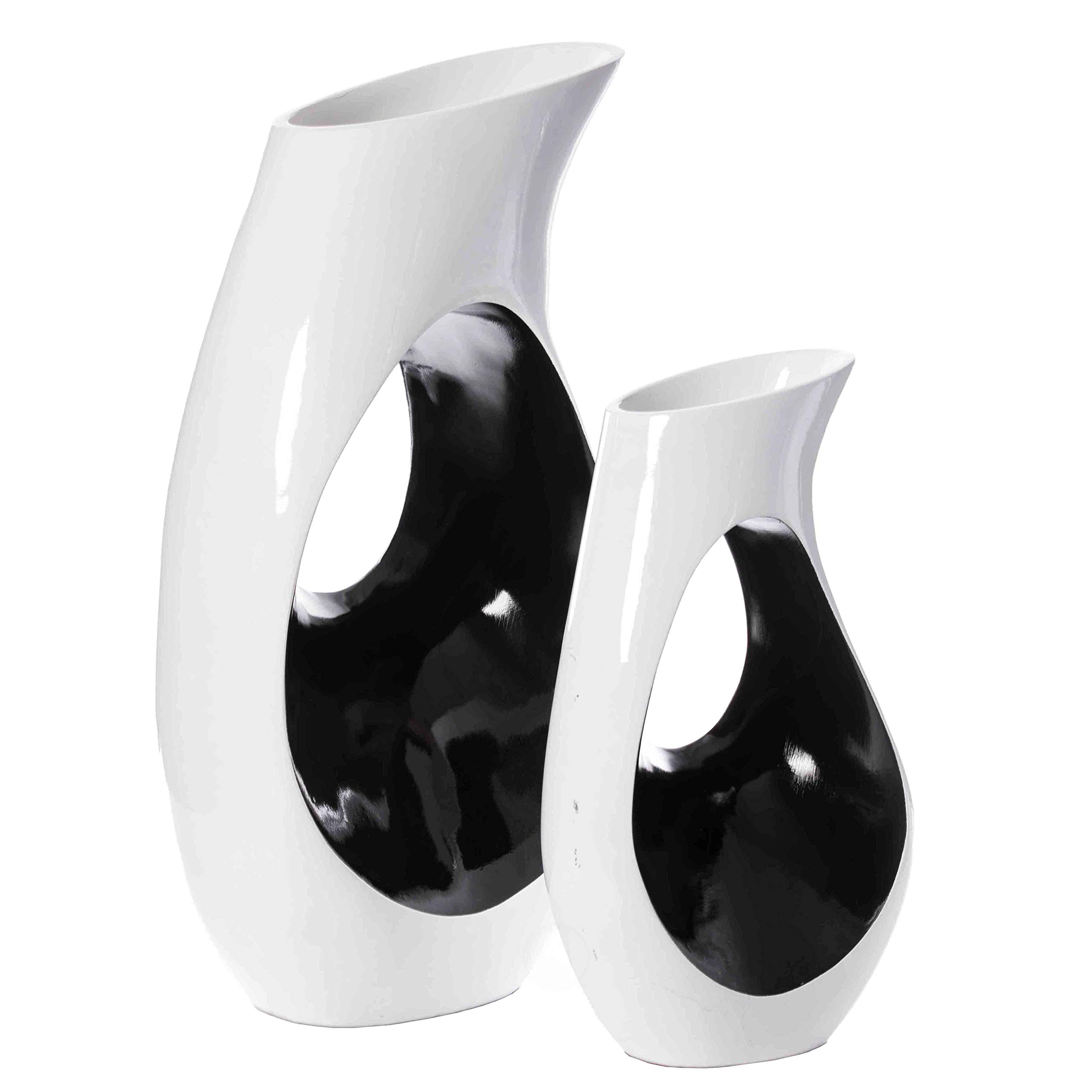 Modern White Trumpet Floor Vase - 33.75
