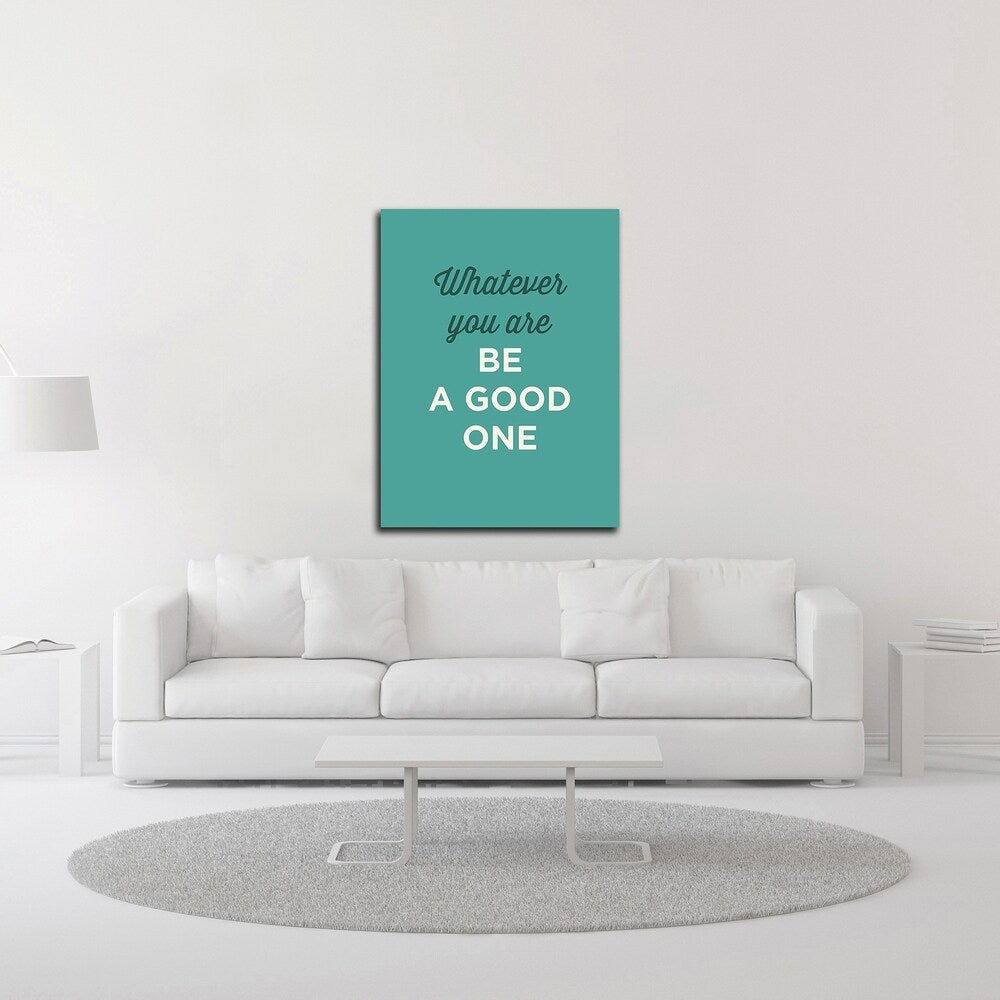 Be a Good One by GraphINC - Premium Canvas Wall Art Print, Ready to Hang - Perfect for Living Room, Bedroom & Office Decor