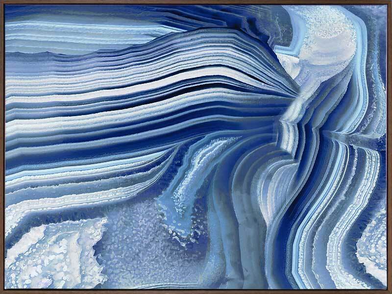 Agate Indigo II Canvas Art Print - Handmade Wall Decor for Living Room, Bedroom & Office - Perfect for Home Decor and Gift Giving