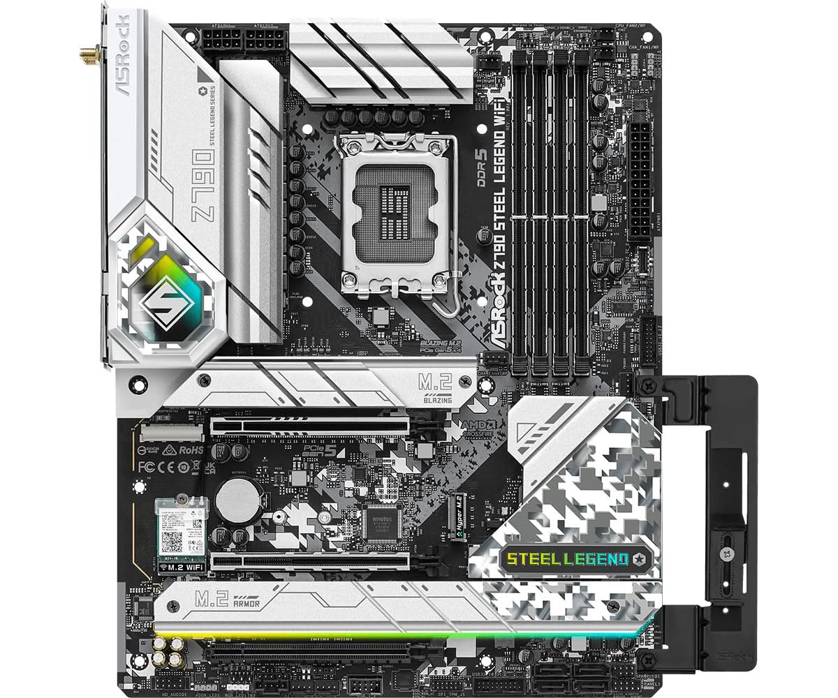 ASRock Z790 Steel Legend WiFi 6E ATX Motherboard - Intel LGA 1700 Socket, DDR5 RAM Support, PCIe 5.0 | Perfect for Gaming PC Builds, Content Creation & High-Performance Workstations
