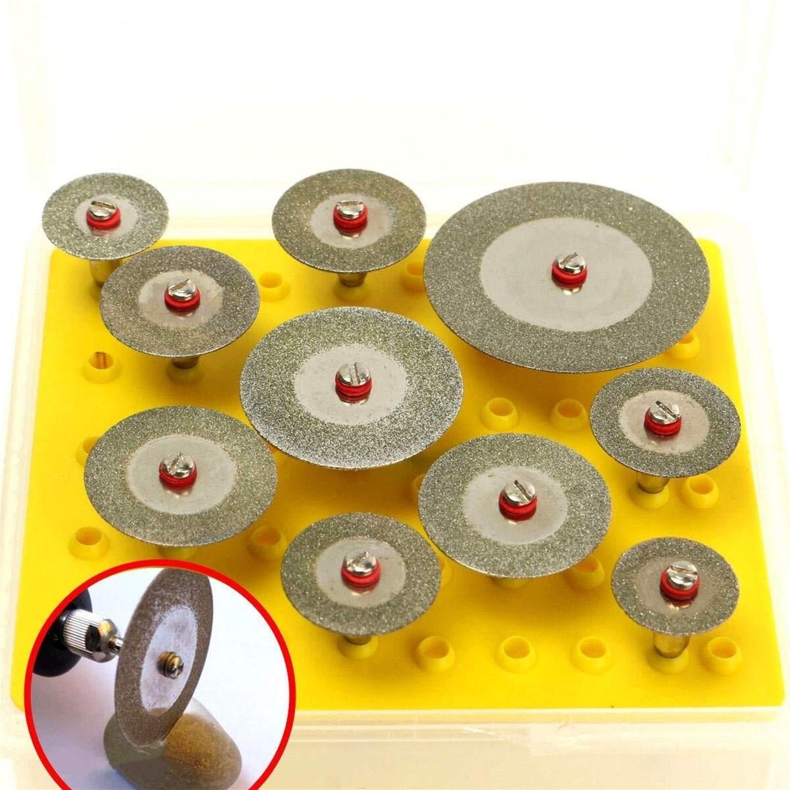 10pcs 16-40mm Diamond Cutting Disc Set for Rotary Tools - High Precision Saw Blades for Metal, Tile & Glass Cutting - Perfect for DIY Projects & Professional Use