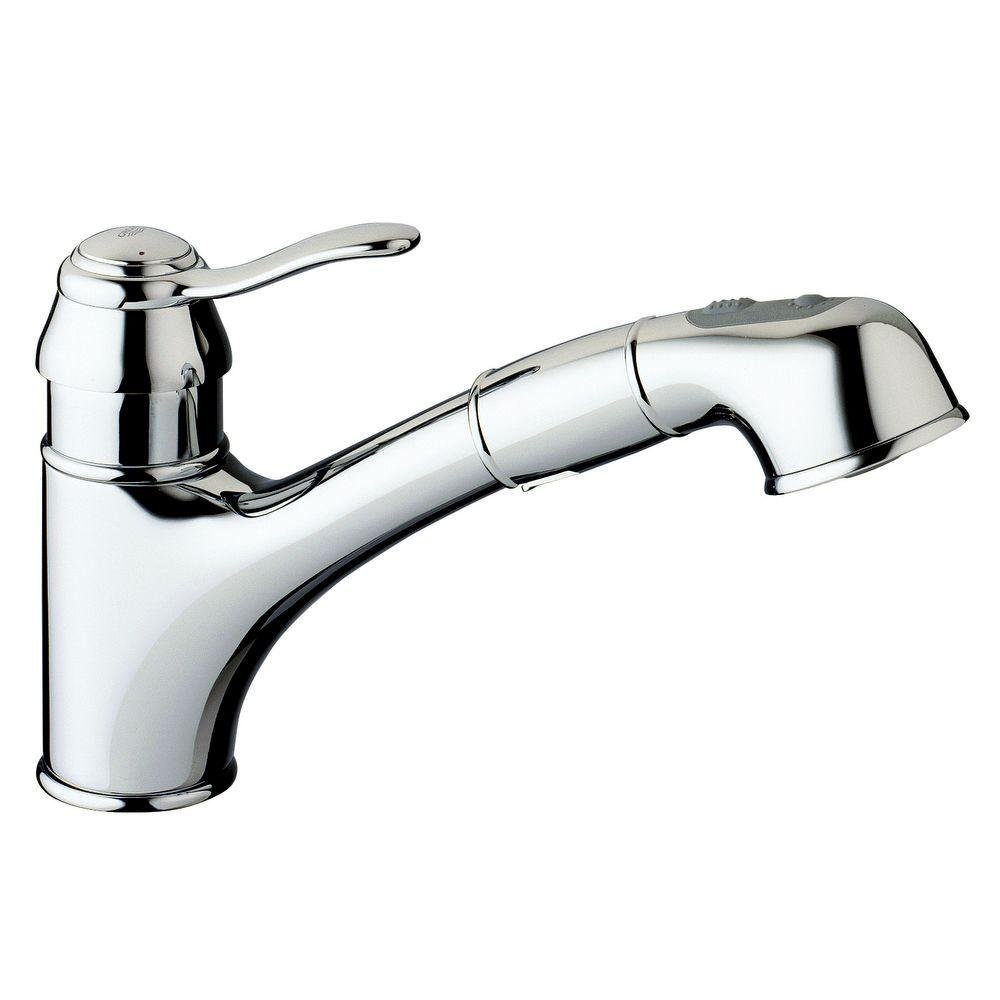 Ashford Single-Handle Pull-Out Kitchen Faucet - High Arc Stainless Steel Sink Faucet with Sprayer, Modern Design for Easy Dishwashing and Food Prep (Brushed Nickel) - Perfect for Home Kitchen, Restaurant, and RV Use
