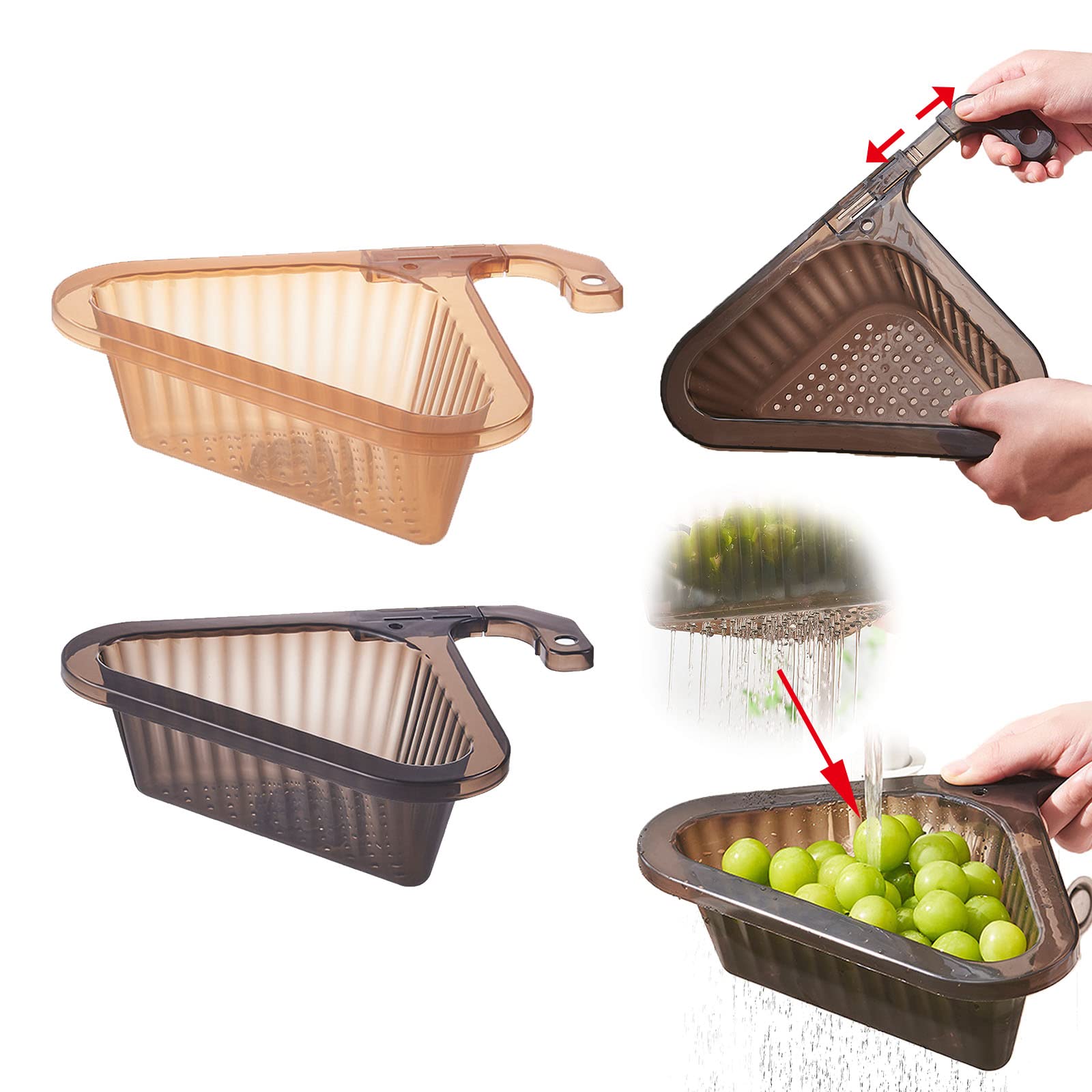 ZOOSY Kitchen Sink Drain Basket - Swan Shaped Corner Sink Strainer with Telescopic Design for Household Use | Perfect for Kitchen, Bathroom, and Utility Sink Drain Protection
