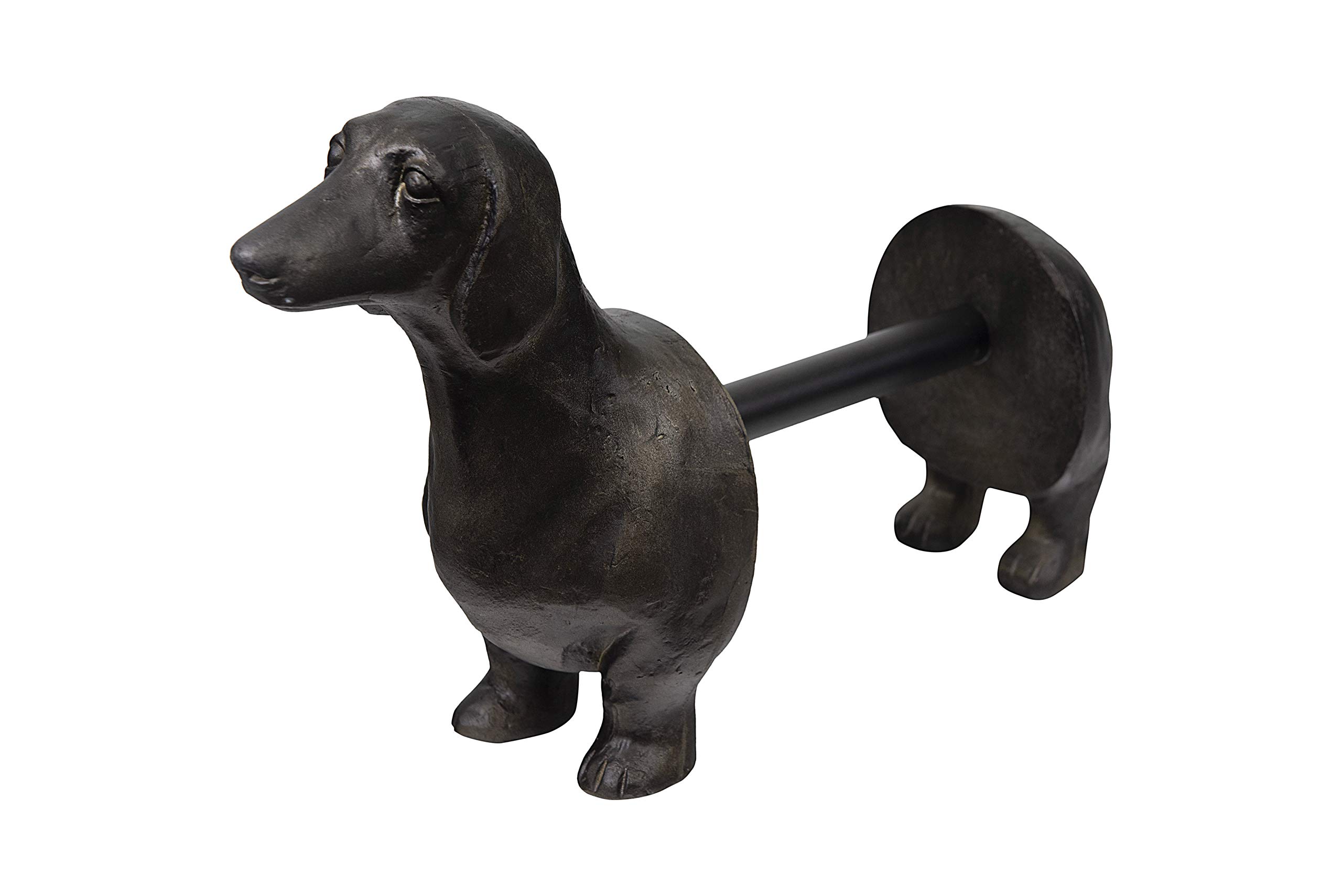 Creative Co-Op Dachshund Dog Paper Towel Holder - Bronze Kitchen Organizer for Entertaining & Home Decor - Perfect for Kitchen, Bar, or Party Use