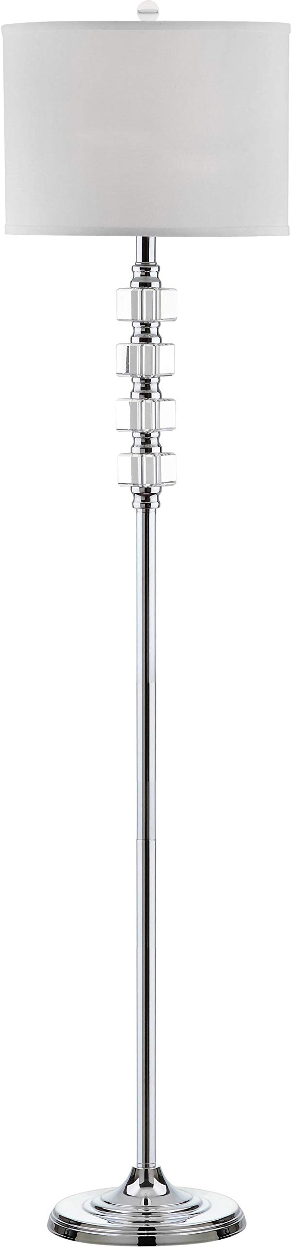 SAFAVIEH Lombard Street 60-inch Crystal & Chrome LED Floor Lamp - Modern Standing Light for Living Room, Bedroom, Home Office - Bright Lighting Solution with Included LED Bulb (Ideal for Reading, Decor & Ambient Lighting)