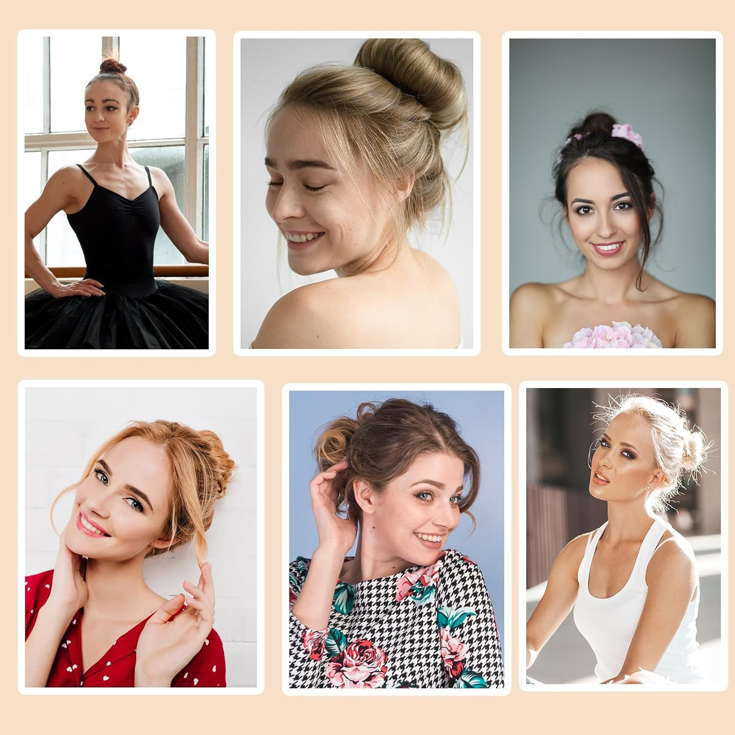 Premium Synthetic Hair Bun for Women & Girls - Black Fake Hair Donut Bun Maker - 1 Piece Hair Extension for Updos, Ponytails & Special Occasions