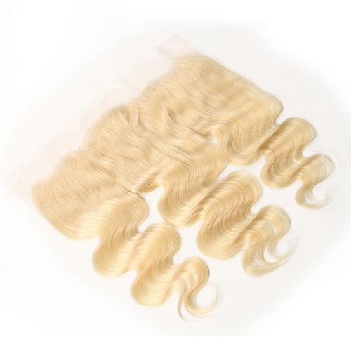 613 Body Wave Frontal Human Hair Blonde Lace Front Wig - Perfect for Daily Wear, Cosplay & Special Occasions