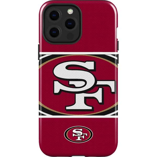 Officially Licensed NFL San Francisco 49ers Zone Block Impact Phone Case for iPhone 14 Pro Max - Durable Protection for Football Games & Daily Use