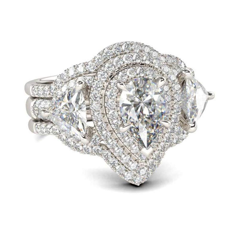 Jeulia 2.5ct Oval Double Halo Engagement Ring Set - Sterling Silver Cubic Zirconia Wedding Band with Simulated Diamond Side Stones - Perfect Proposal Gift for Her, Anniversary & Bridal Jewelry (Ideal for Engagement Parties, Wedding Ceremonies & Romantic Surprises)