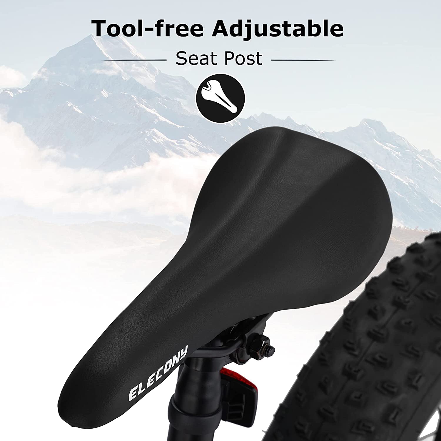 **20/24/26 Inch Snow Fat Tire Mountain Bike - Front/Dual Suspension, 3/4