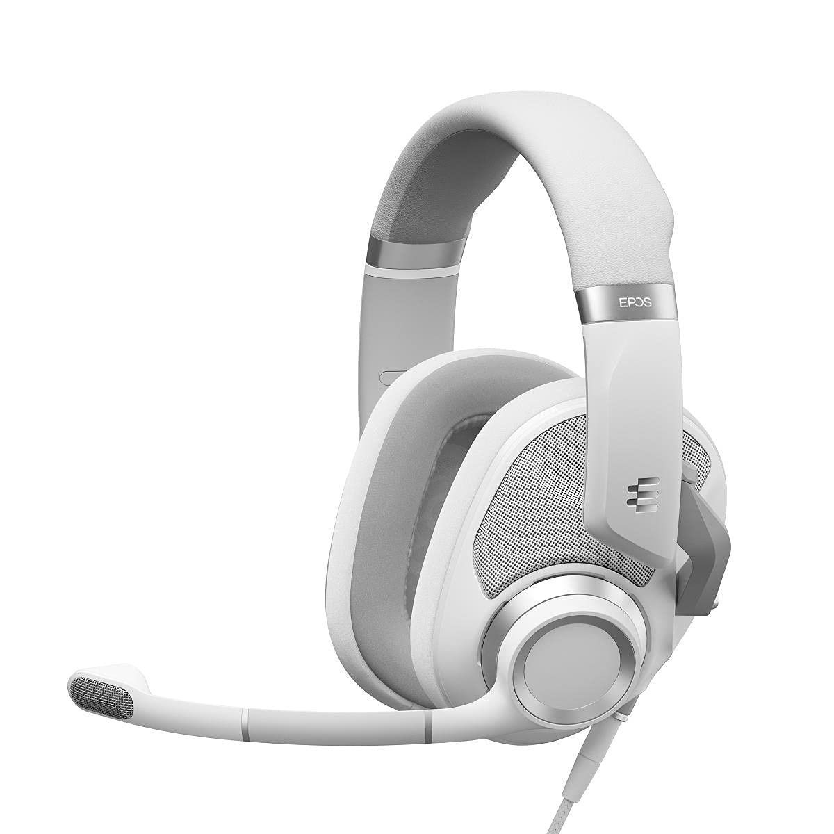EPOS H6Pro Open Acoustic Gaming Headset with Detachable Noise-Canceling Microphone - Lightweight Comfortable Over-Ear Headphones for Xbox, PS4, PS5, PC & Windows - Durable White Gaming Headset for Pro Gamers & Streamers - Perfect for FPS, MOBA & Live Streaming Sessions