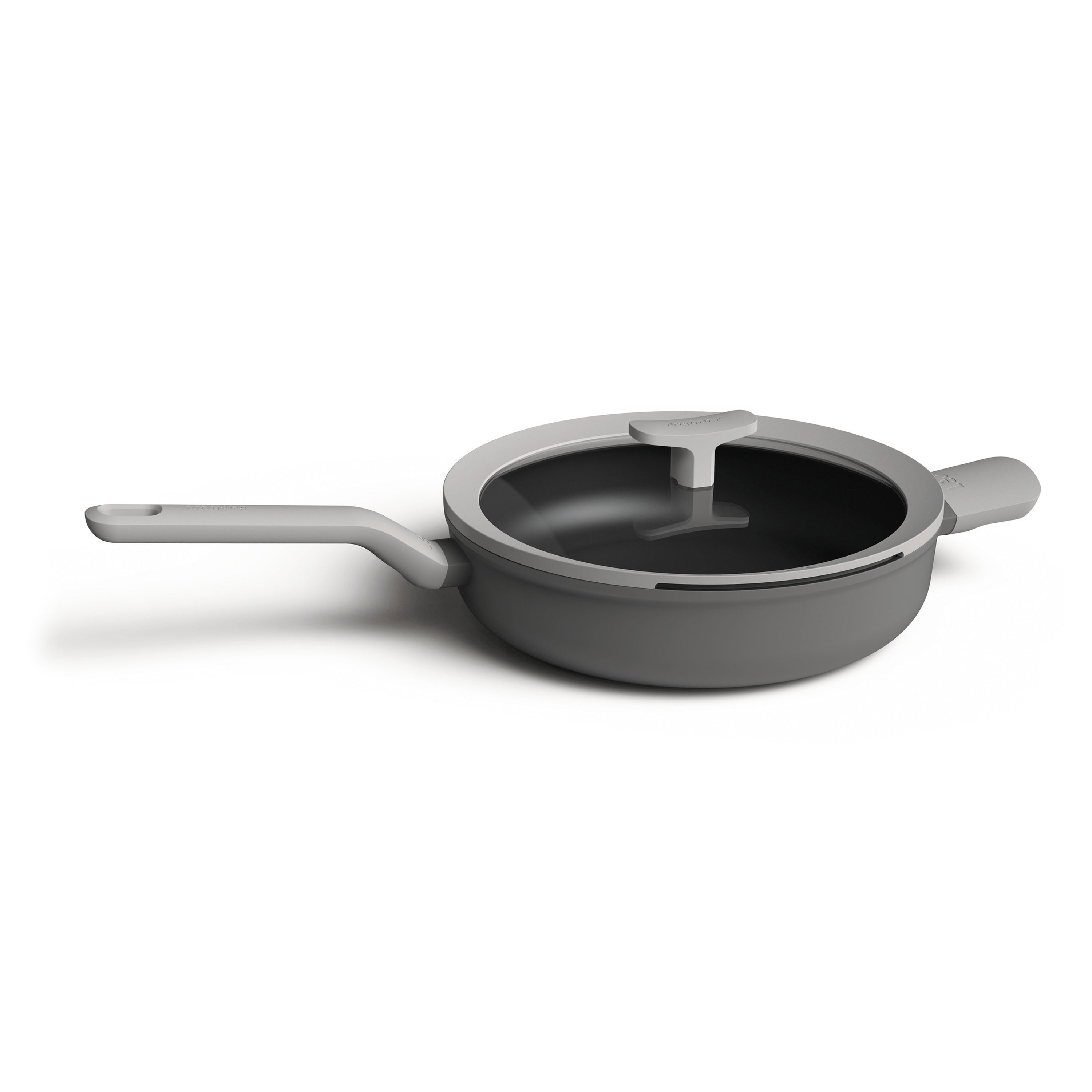 BergHOFF Leo 10-Piece Nonstick Ceramic Cookware Set with Glass Lid, Grey - Perfect for Healthy Cooking & Family Meals | Oven & Dishwasher Safe