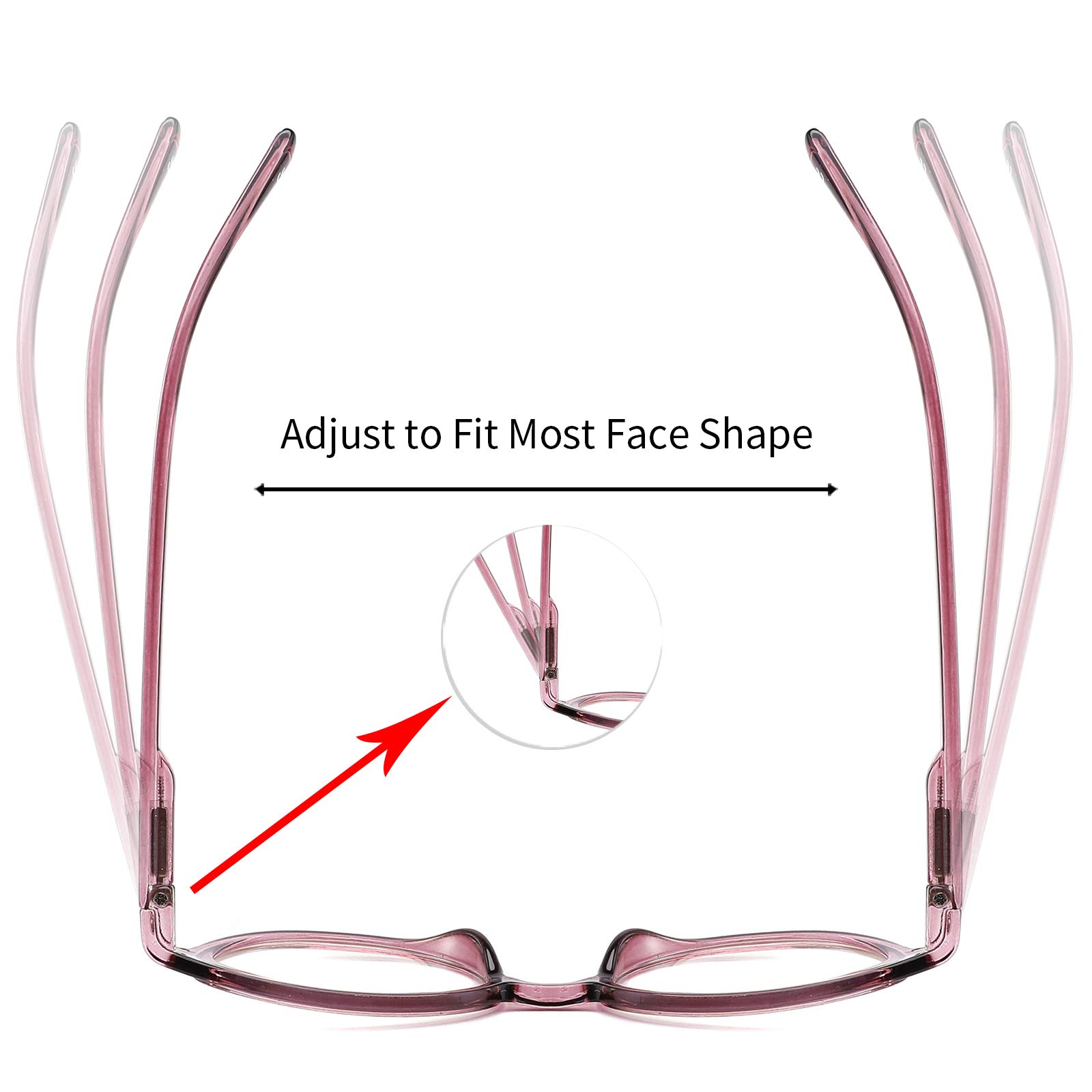 IVNUOYI 6 Pack Blue Light Blocking Reading Glasses for Women - Anti Glare UV Protection, Spring Hinges, Stylish Computer Eyeglasses (3.5 Magnification) - Perfect for Office Work, Screen Time & Reading