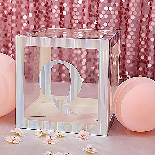 4 Pack Iridescent 5 Inch Letter Q Stickers - Waterproof Vinyl Wall Decals for DIY Home Decor, Nursery, Classroom, Party Backdrop & Photo Booth Background