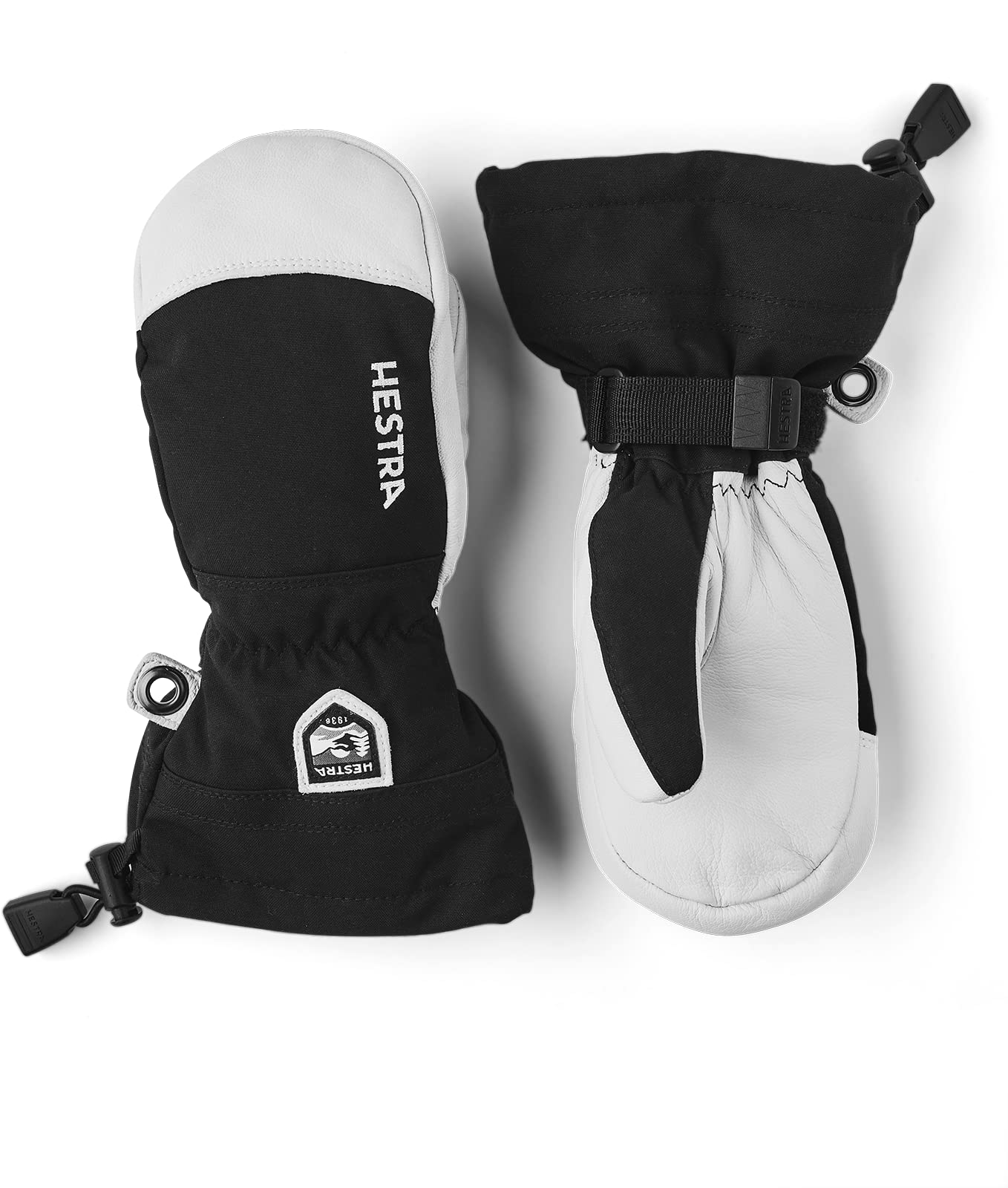 Hestra Army Leather Heli Ski Junior Mittens for Kids (Youth 4-13 Years) - Waterproof & Insulated Winter Gloves for Skiing, Snowboarding & Outdoor Snow Play | Perfect for Cold Weather Activities
