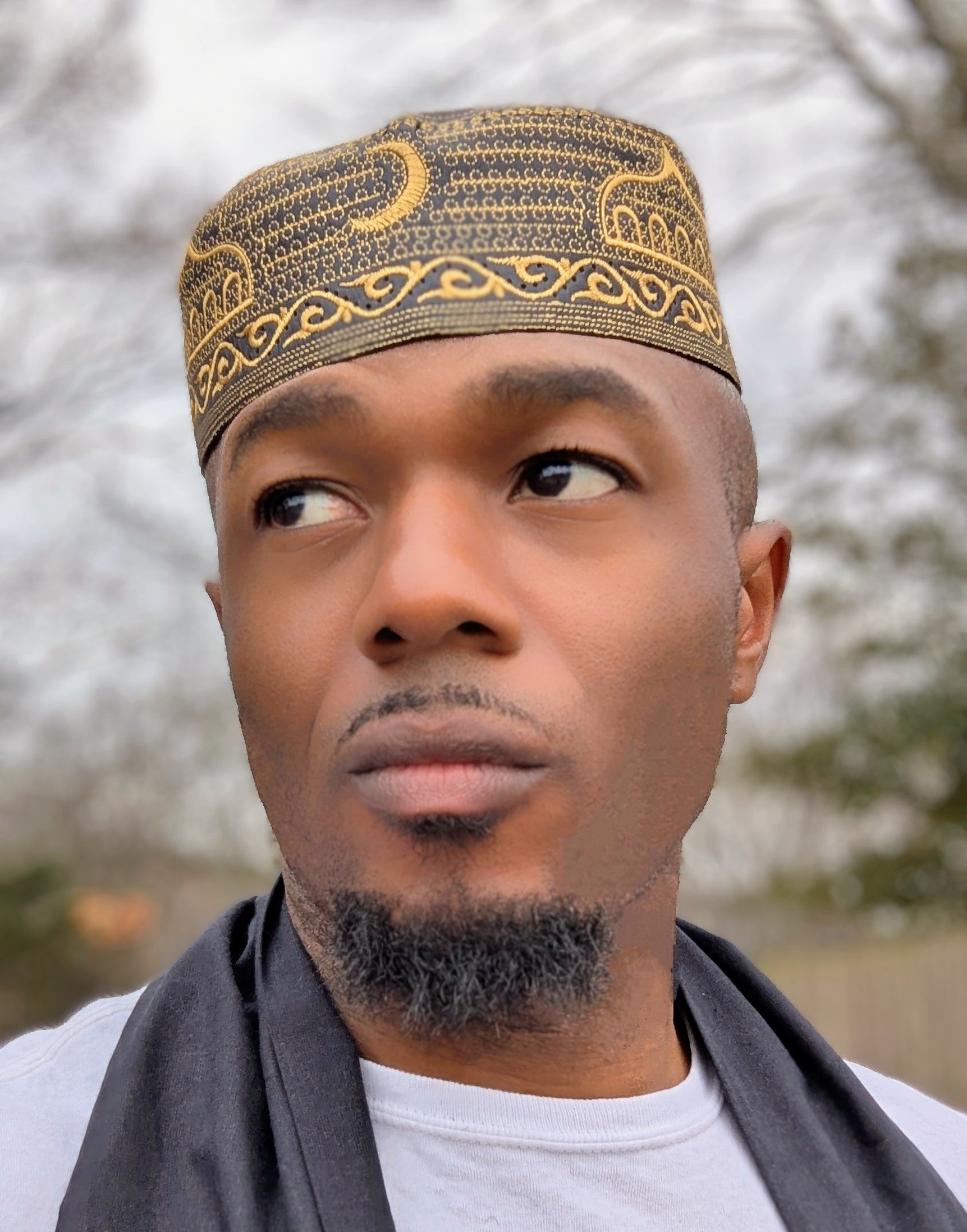 Dupsie's Noor Al Dua African Kufi Prayer Cap - Traditional Islamic Kofia Hat for Men (DPHBGPH7) - Perfect for Daily Prayers, Mosque Worship & Cultural Events