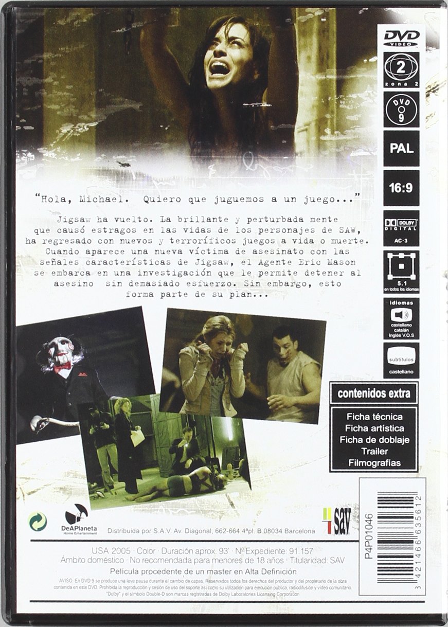 SAW II - Horror Movie DVD - Classic Thriller Film for Halloween & Movie Nights