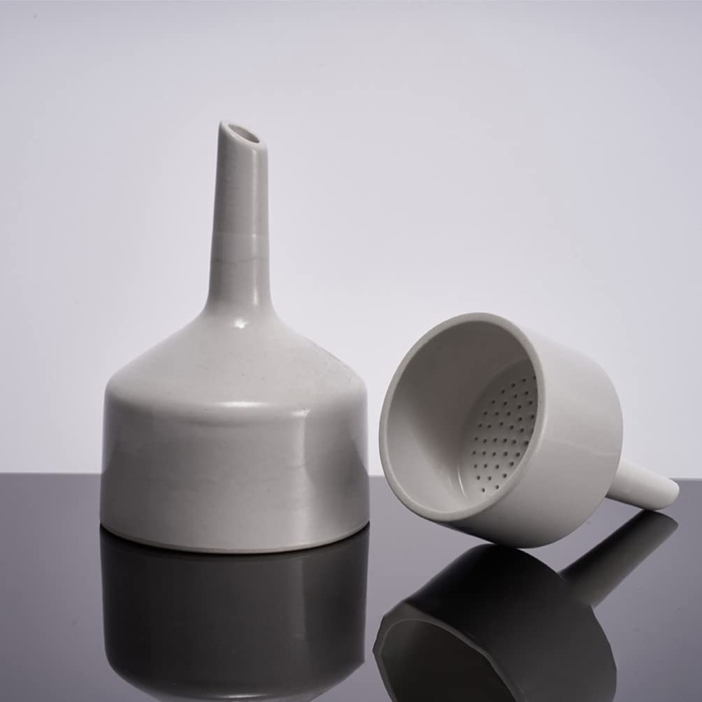 ULTECHNOVO Porcelain Buchner Funnel - 90mm Lab Filtration Funnel for Chemistry Experiments, Laboratory Use & Food Strainer - Perfect for Science Classrooms, Home Brewing & DIY Projects