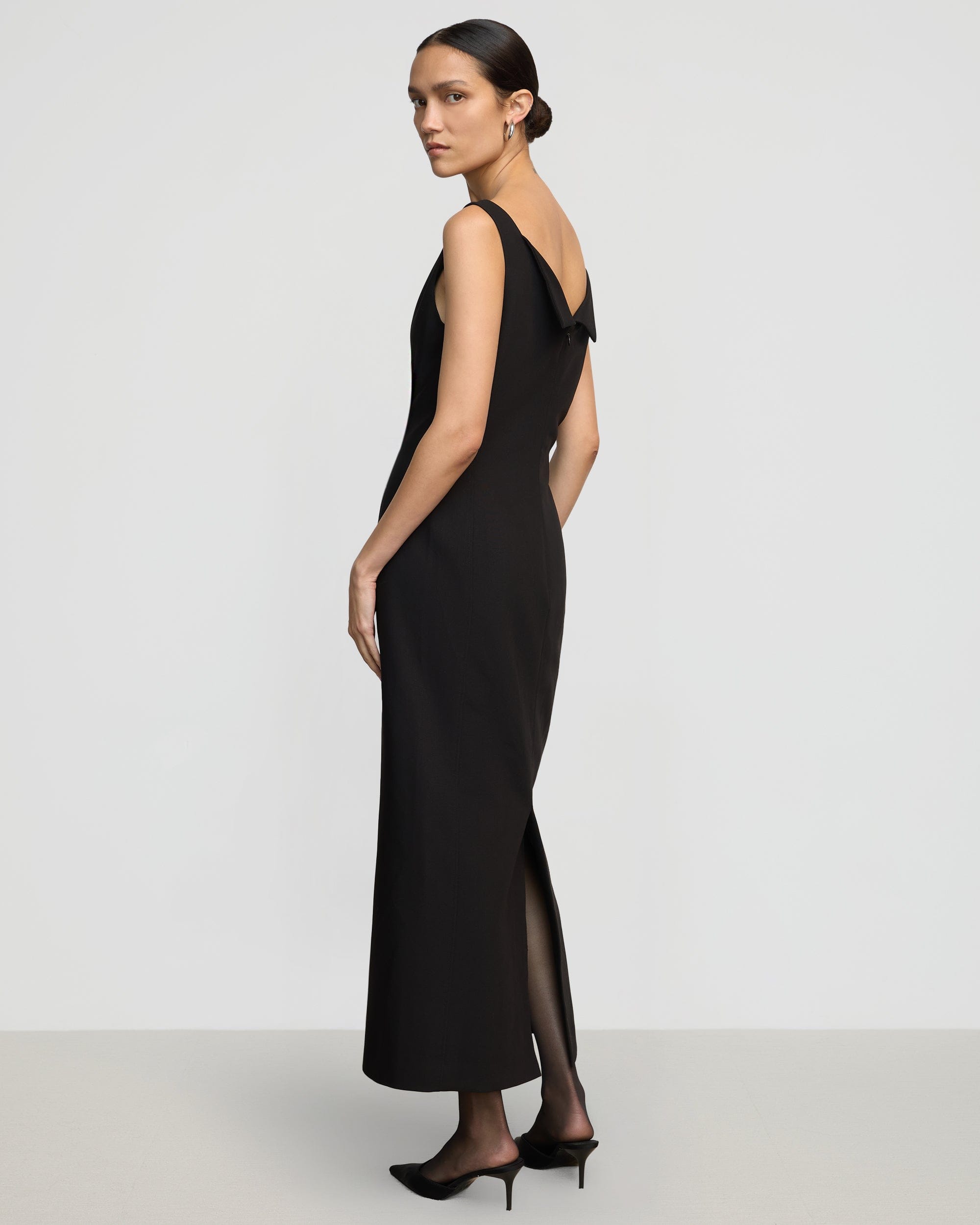 Thanya Women's Elegant Wide Neck Split Back Dress - Perfect for Summer Parties, Beach Vacations & Date Nights