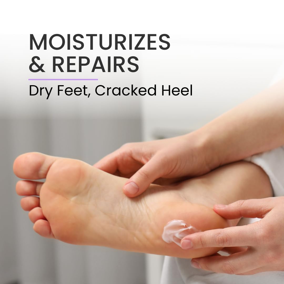 Fiora Serenity Cracked Heel Repair Cream - Intense Moisturizing & Healing Foot Balm for Dry, Rough Feet | Softens & Restores Comfort | Diabetic Safe Formula with Natural Ingredients | 50g | Perfect for Daily Foot Care, Post-Pedicure Treatment & Overnight Healing