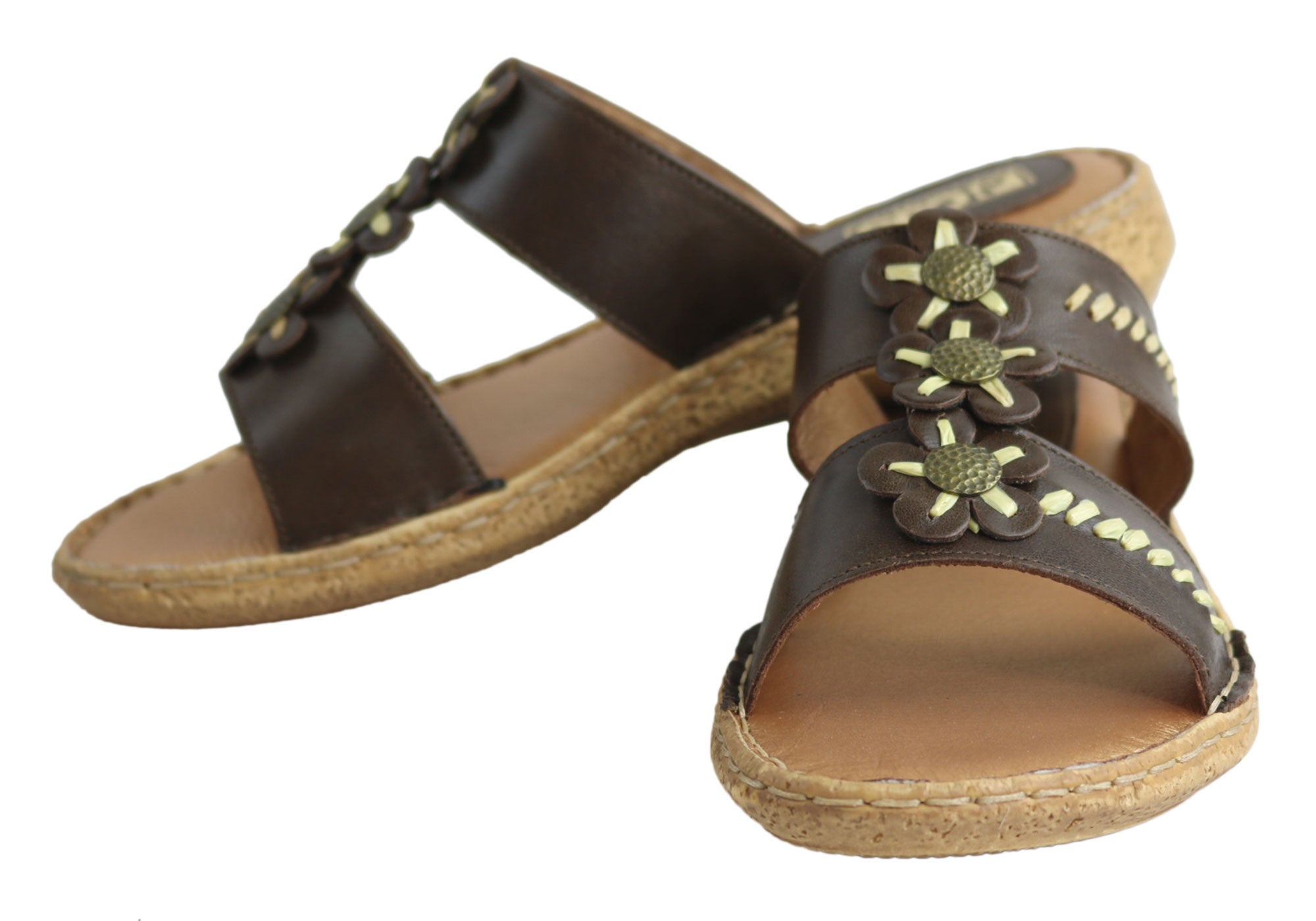 Country Jacks C391 Women's Comfort Sandals - Italian Made Leather Summer Sandals for Walking, Travel & Beach Vacations