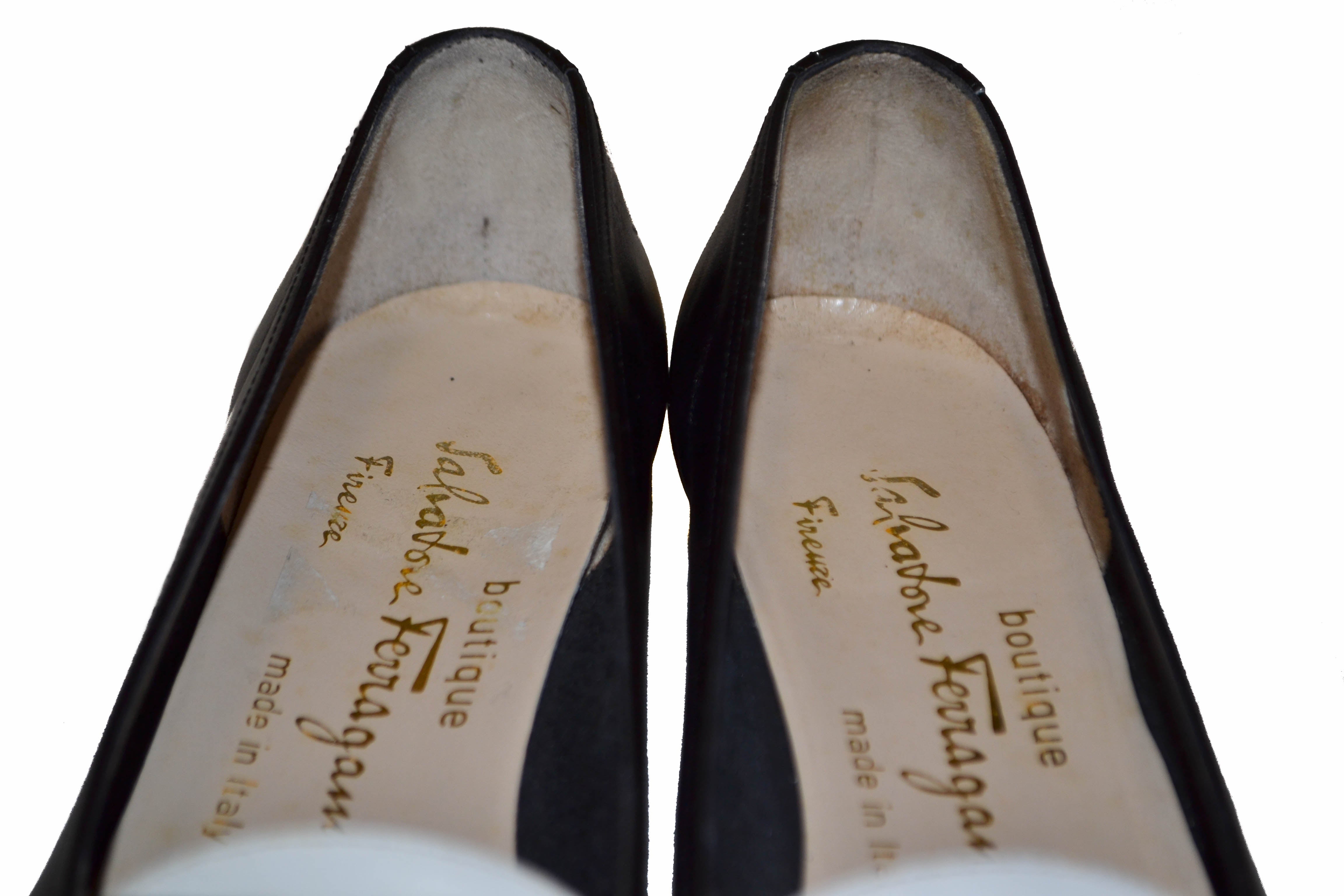 Authentic Salvatore Ferragamo Black & White Kiltie Tassel Loafers - Women's Size 6 B (US) - Classic Italian Leather Slip-On Shoes for Work, Office & Formal Occasions