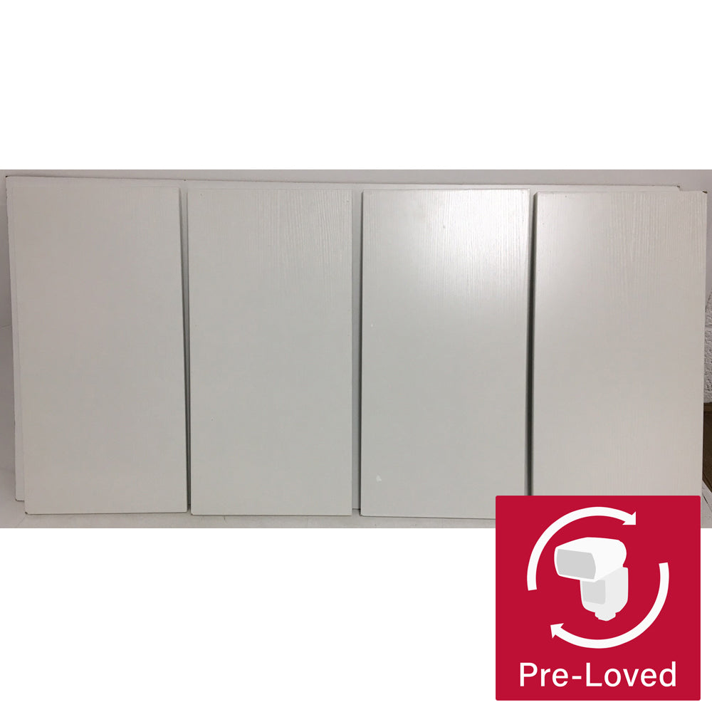 Set of 4 White MDF and Birch Veneer Prop Panels - Premium Quality Backdrop for Photography, Videography & Home Decor