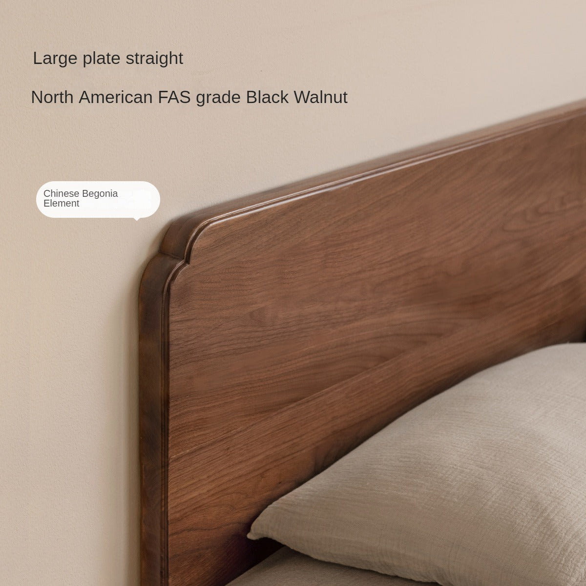Premium Solid Oak & North American Black Walnut Wood Bed Frame - Handcrafted Luxury Bed for Master Bedroom, Guest Room & Modern Farmhouse Decor