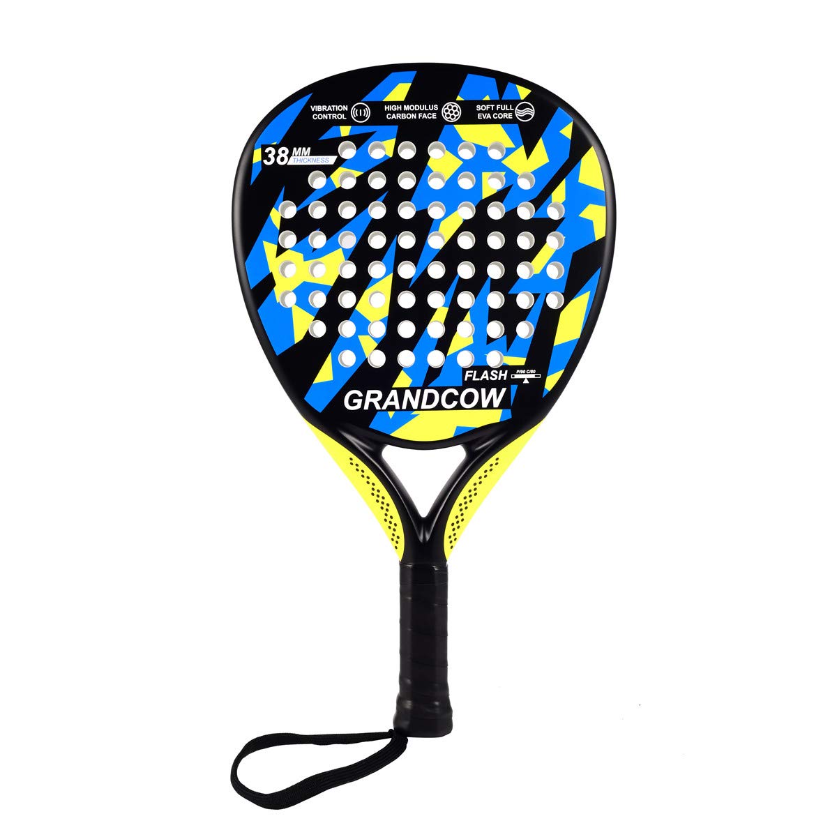 Premium Carbon Fiber Padel Racket with EVA Memory Flex Foam Core - Diamond Shape Design for Enhanced Power & Control - Perfect for Competitive Padel Tennis Matches & Training Sessions