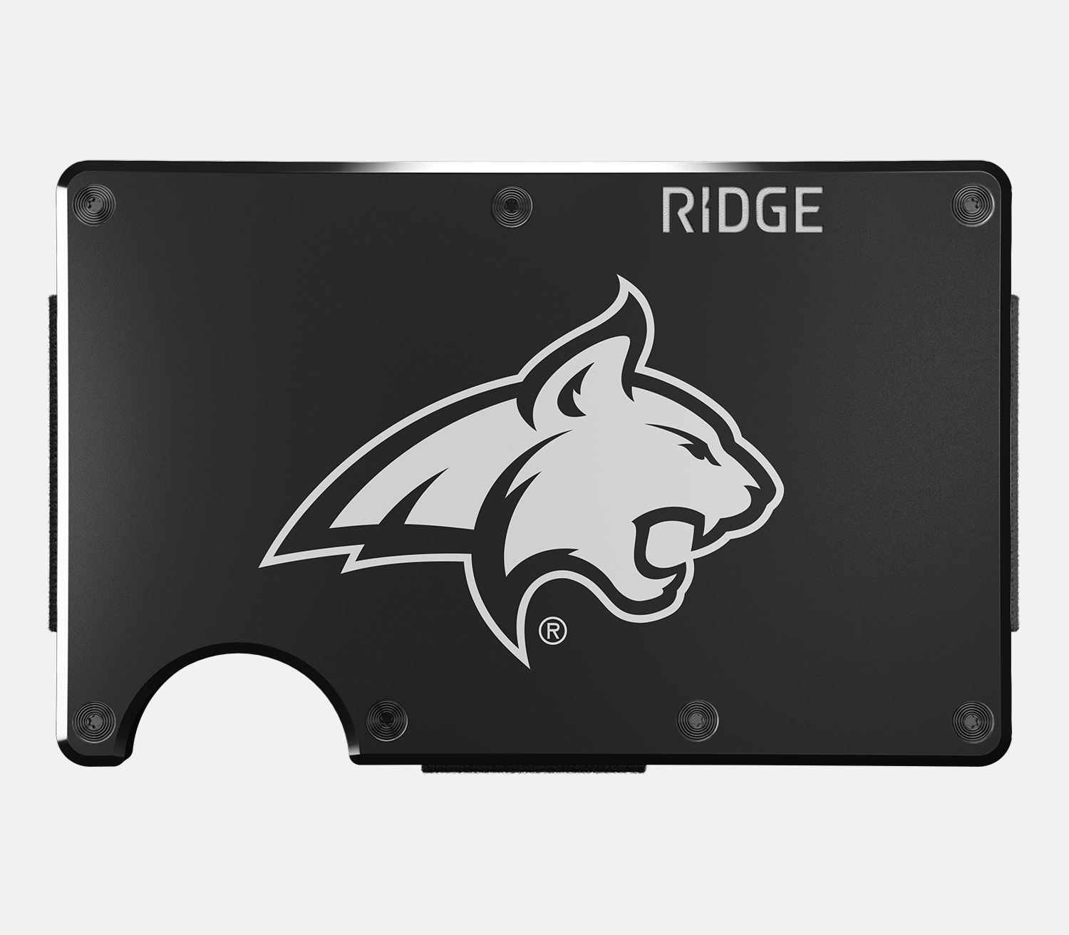 Ridge Wallet for Men - Slim Minimalist RFID Blocking Metal Wallet - Montana State Bobcats Design - Perfect for Everyday Carry, Travel & Gifts