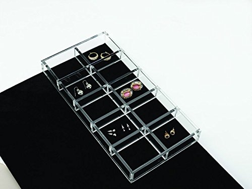 Rev-A-Shelf Acrylic Jewelry Organizer - Premium Drawer Storage for Necklaces, Rings & Earrings - Perfect for Closet, Dresser & Vanity Organization