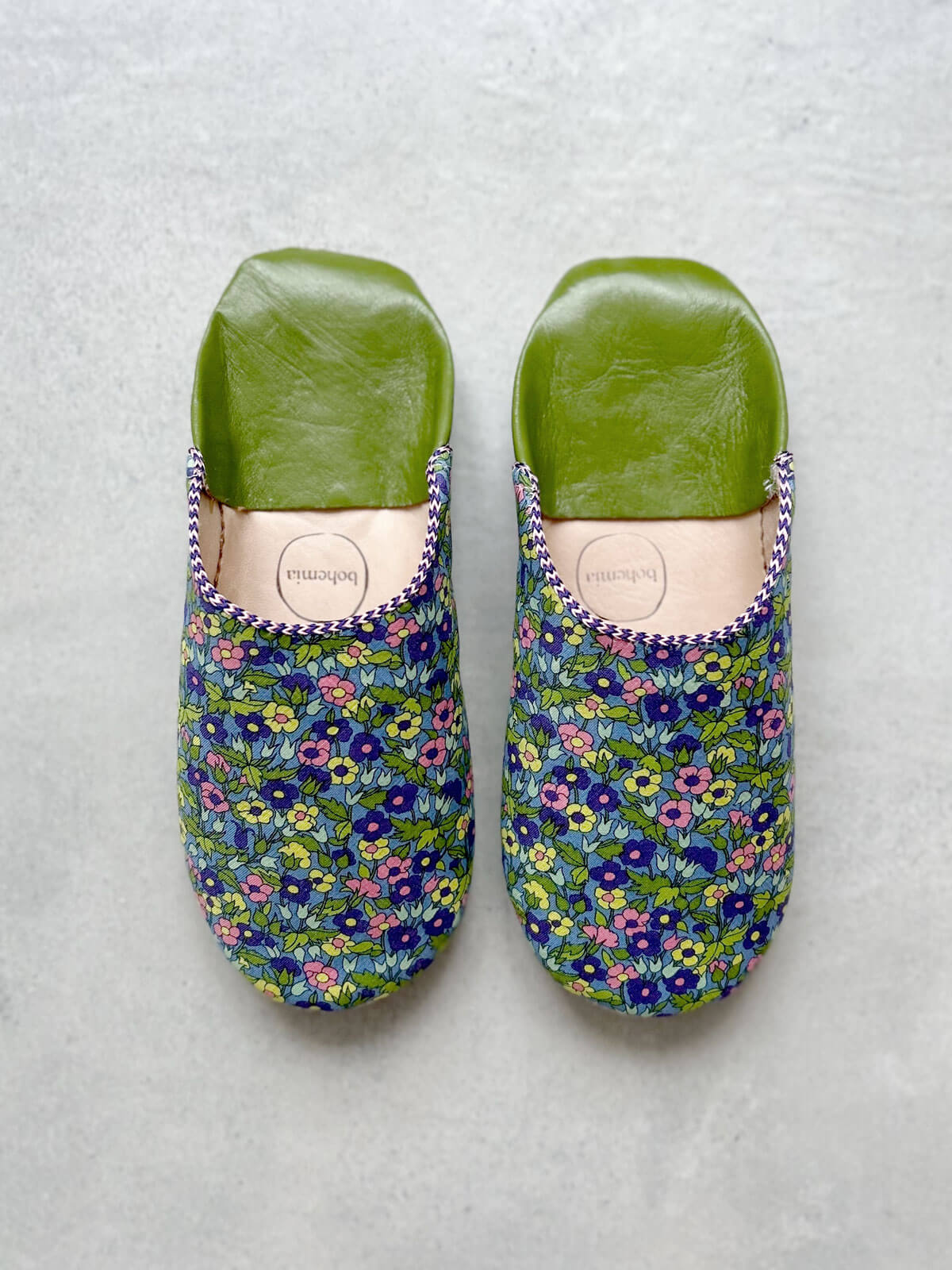Liberty Print Babouche Slippers - Piccadilly Poppy Floral Moroccan House Shoes for Women | Comfortable Indoor & Outdoor Slides for Home, Lounge, Beach, and Travel