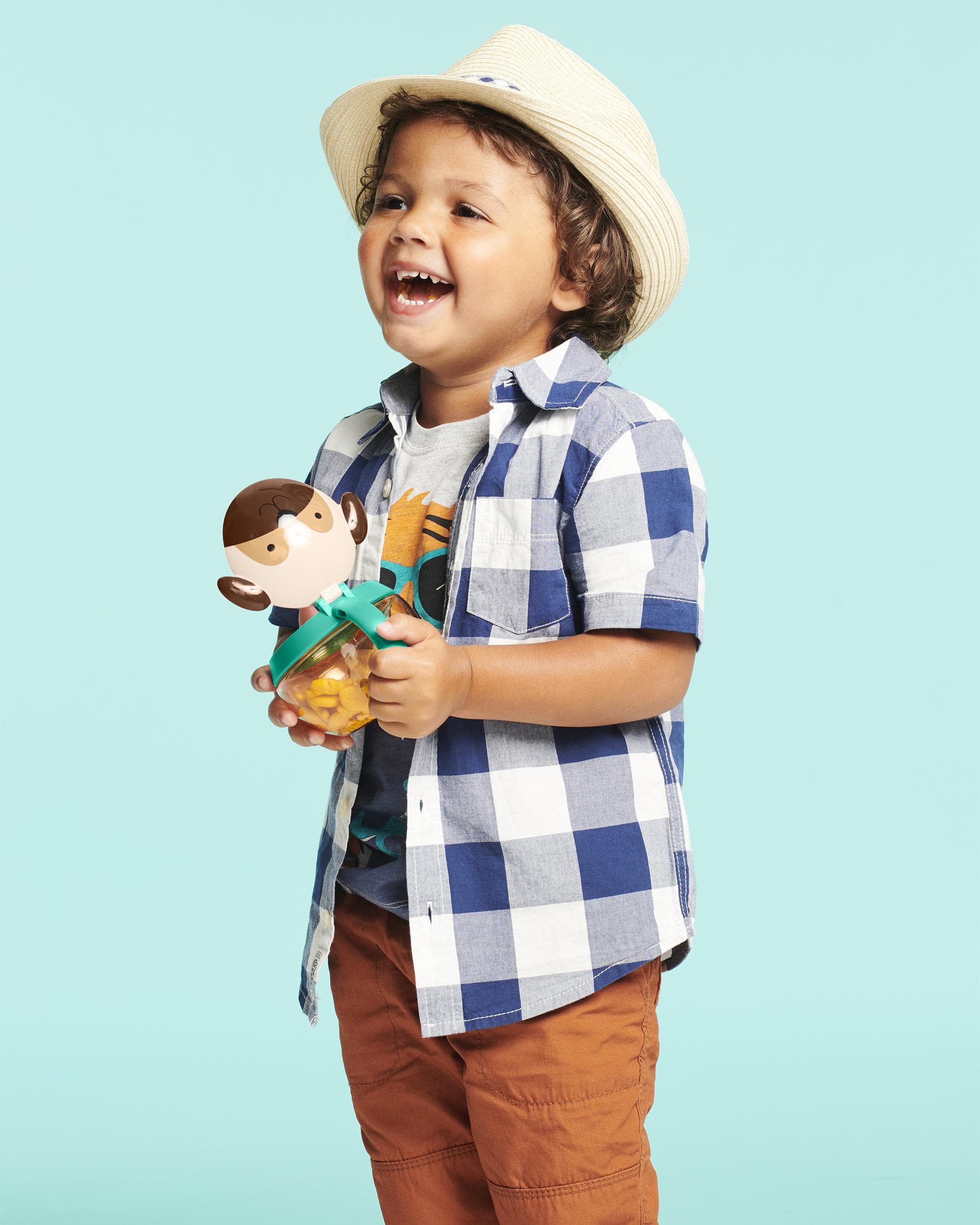 Skip Hop Zoo Snap Cup - Insulated Toddler Sippy Cup with Leak-Proof Lid & Easy-Grip Handles - Perfect for Daycare, Travel & On-the-Go Hydration