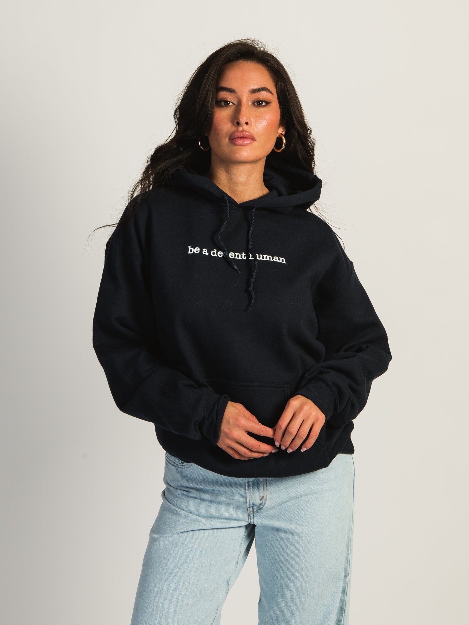 Barstool Sports 'Be A Decent Human' Pullover Hoodie - Men's Casual Sweatshirt for Streetwear & Lounge Wear | Clearance Sale