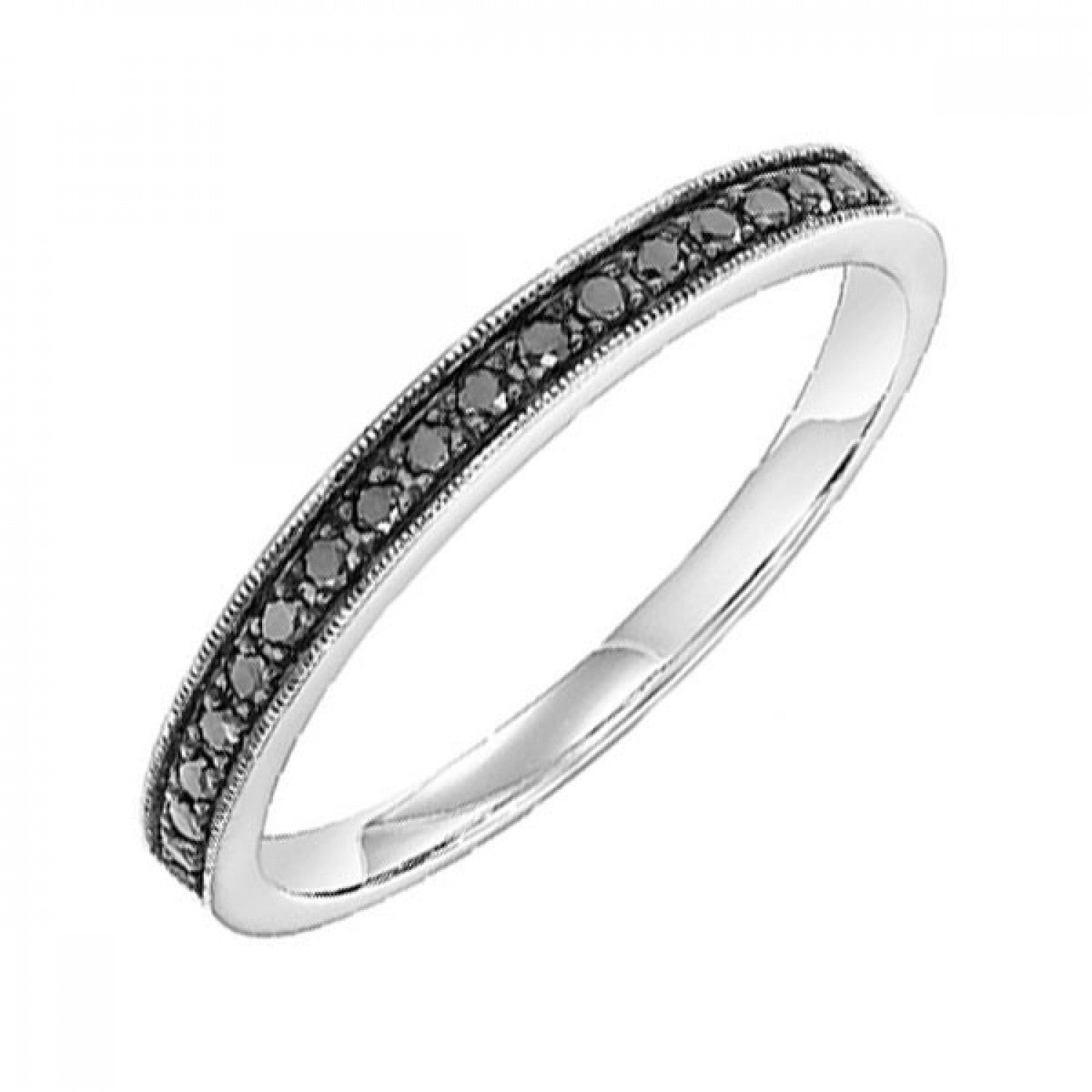 10KT Round Black Diamond (1/6CTW) Engagement Ring - Rose Gold, Yellow Gold & White Gold Options | Perfect for Weddings, Anniversaries & Special Occasions