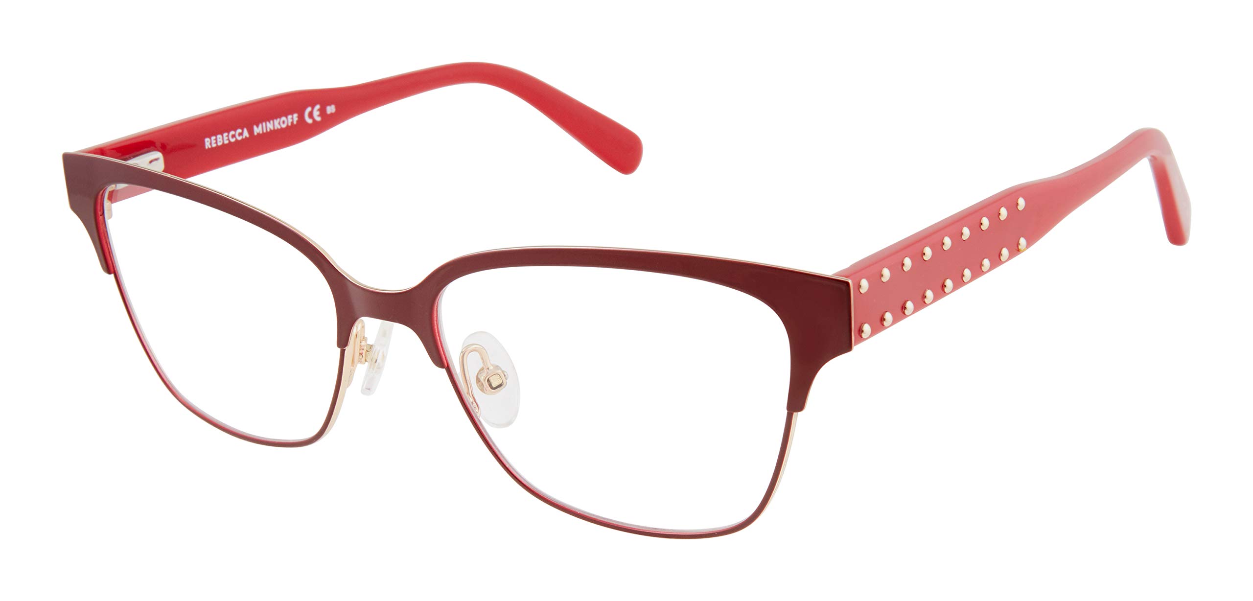 Rebecca Minkoff Women's Imogen 1 Semi-Rimless Prescription Eyeglass Frames - Lightweight & Stylish for Work, Reading & Everyday Wear