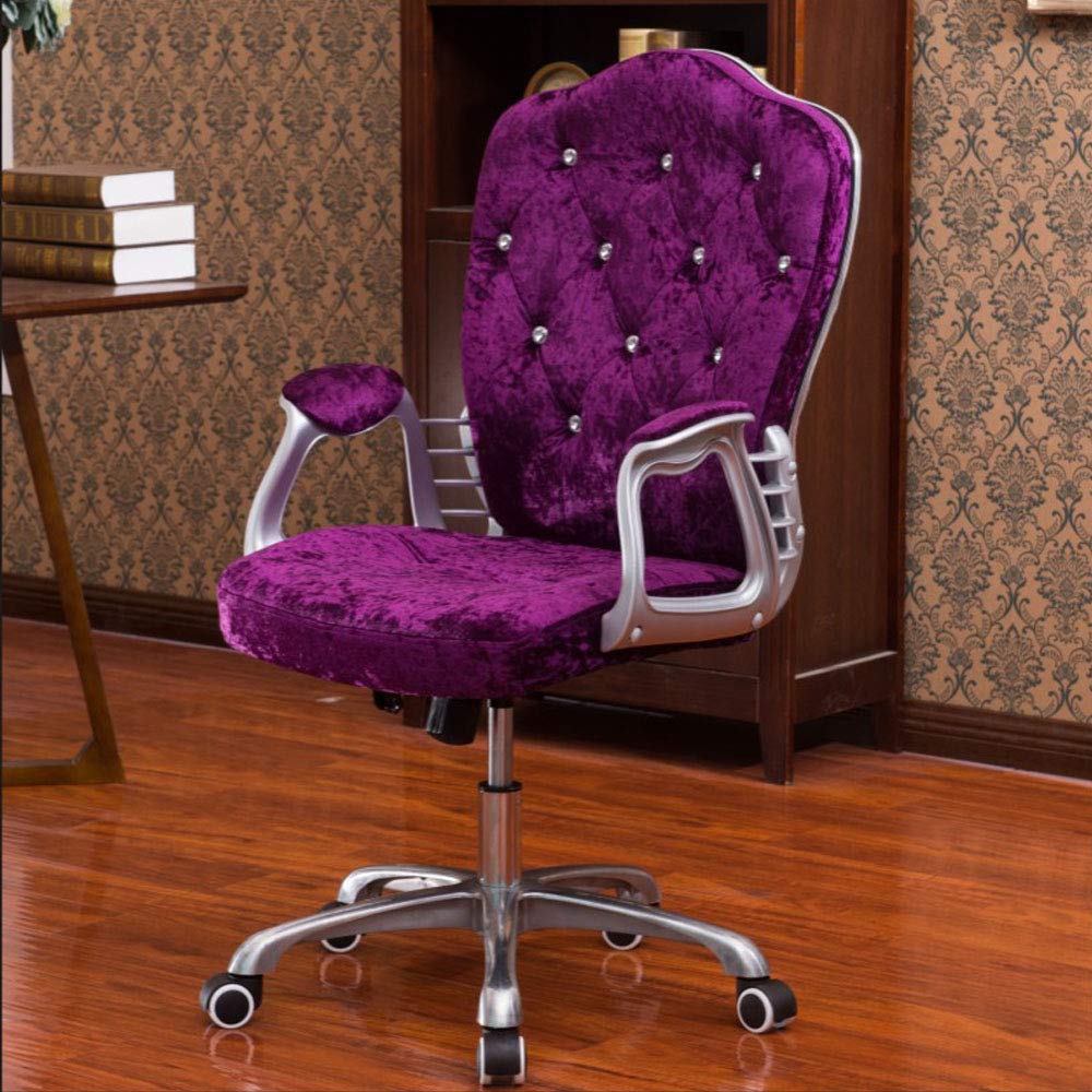 Premium Velvet Office Chair with Adjustable Height & 360° Swivel - Ergonomic Computer Desk Chair with Arms & Rocking Function for Home Office (Multiple Colors) - Perfect for Remote Work, Gaming & Study Sessions