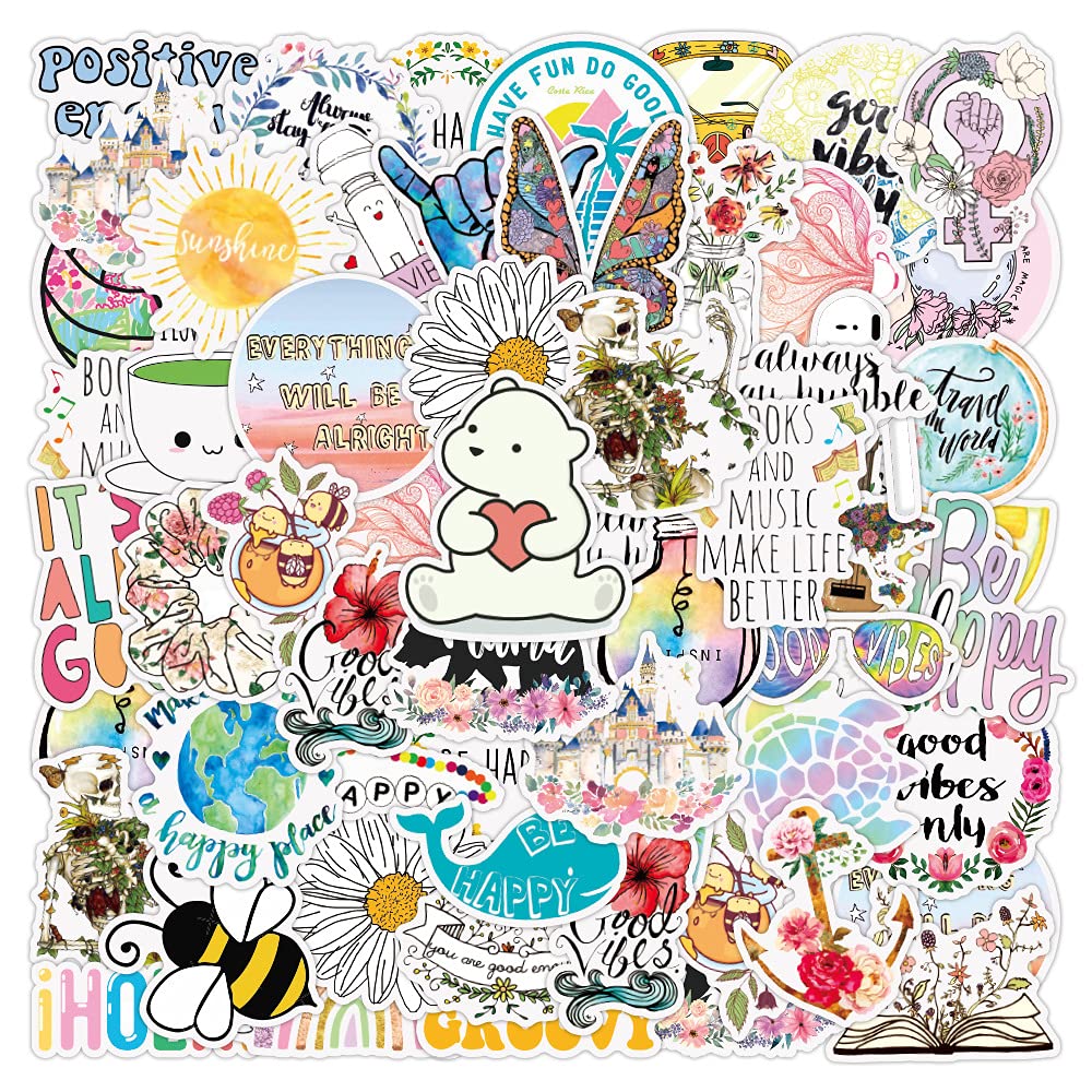 50PCS Cute Cartoon Stickers Pack - Trendy Vinyl Decals for Laptop, MacBook, Water Bottle, Luggage, Snowboard & Bicycle | Waterproof Durable Stickers for Kids & Teens Room Decor, School Supplies & DIY Crafts